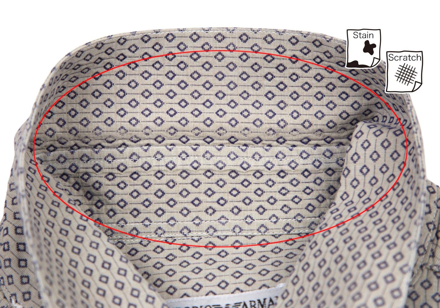 Emporio Armani Button-Down Shirt with Pattern in Gray and Navy, Size L Size US L / EU 52-54 / 3 - 6 Thumbnail
