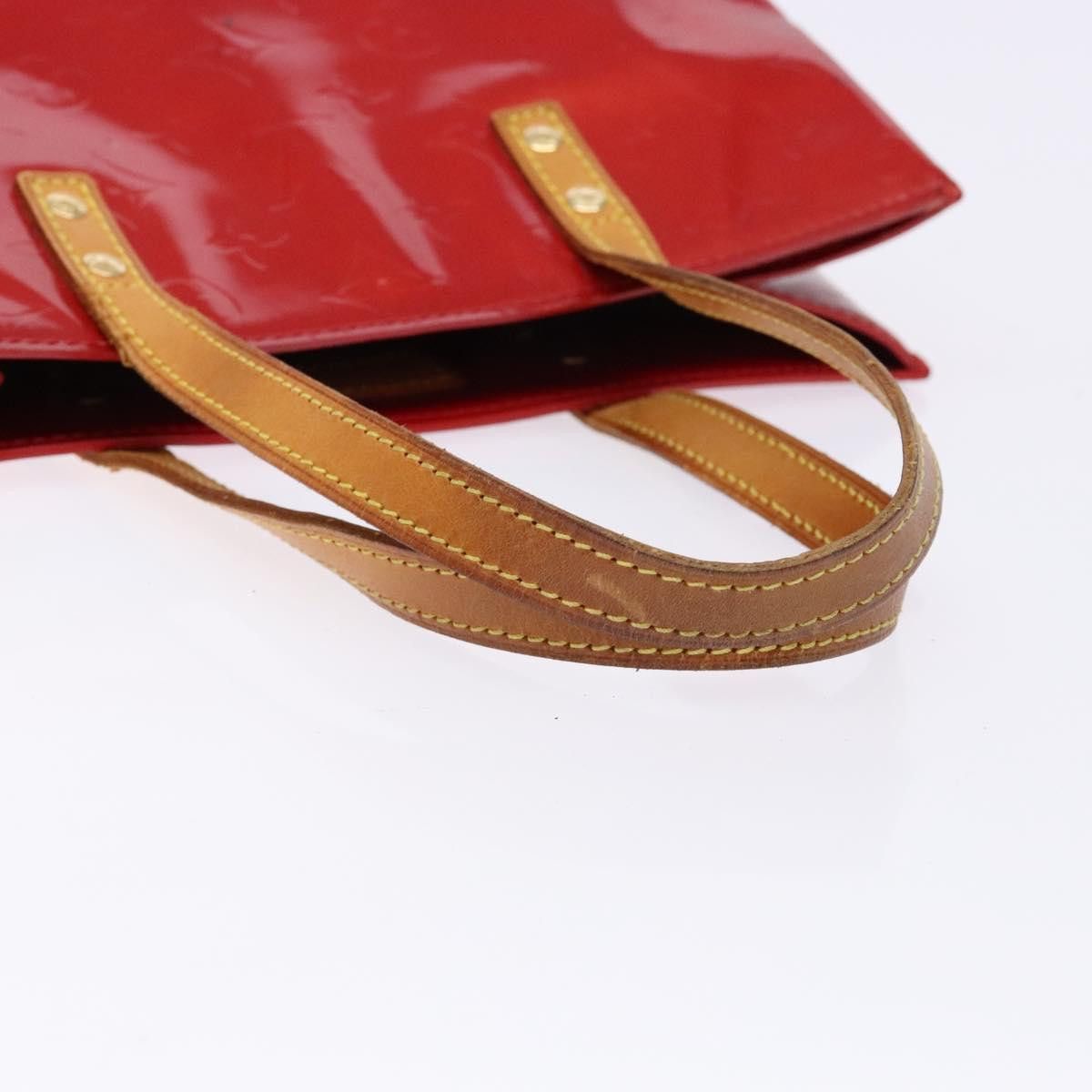 Louis Vuitton LOUIS VUITTON Monogram Vernis Reade MM Hand Bag Red Rouge Size ONE SIZE - 7 Thumbnail
