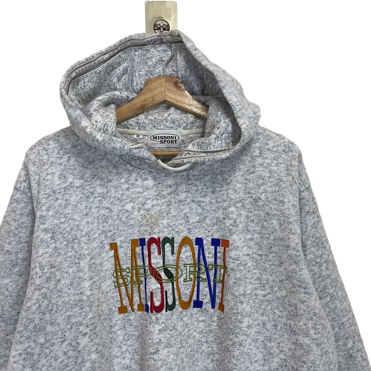 Missoni Vintage Missoni Sports Multicolour Spellout Pullover Hoodie Size US M / EU 48-50 / 2 - 4 Thumbnail