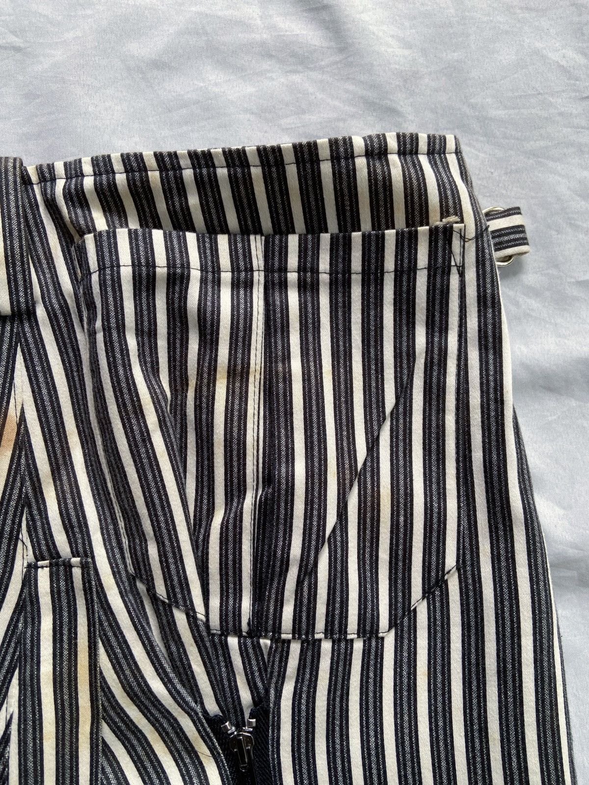 14th Addiction JAPANESE UKNOWN BRAND STRIPED PUNK STYLE PANTS Size US 34 / EU 50 - 15 Thumbnail
