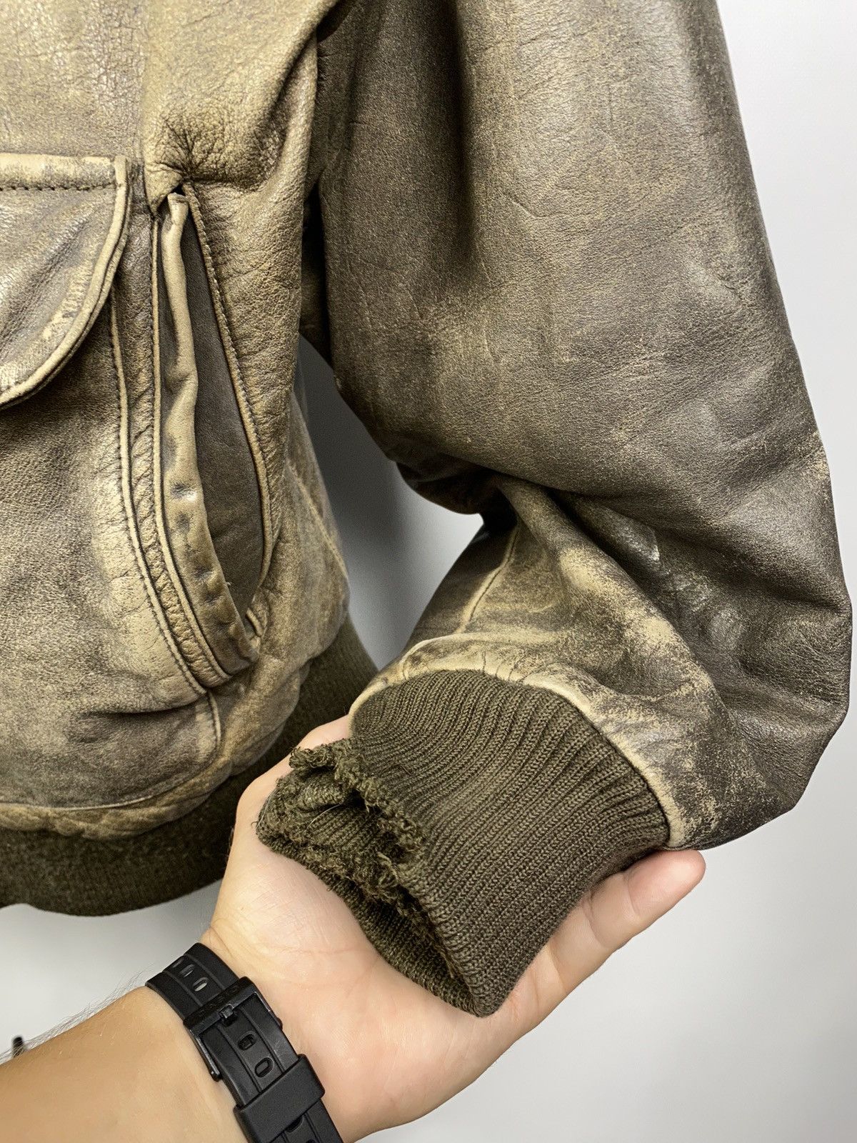 Vintage 🪖VINTAGE FRIEDRICH Aviator BROWN Leather Bomber Jacket Size US M / EU 48-50 / 2 - 11 Thumbnail