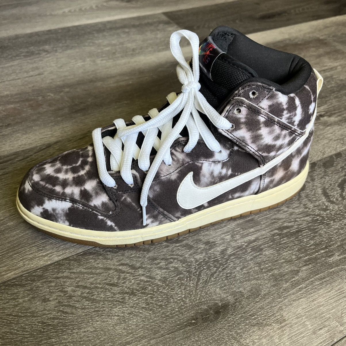 Nike Nike SB Dunk High Tye Dye Black White Shoes Men’s 313171-023 Size US 10 / EU 43 - 8 Thumbnail