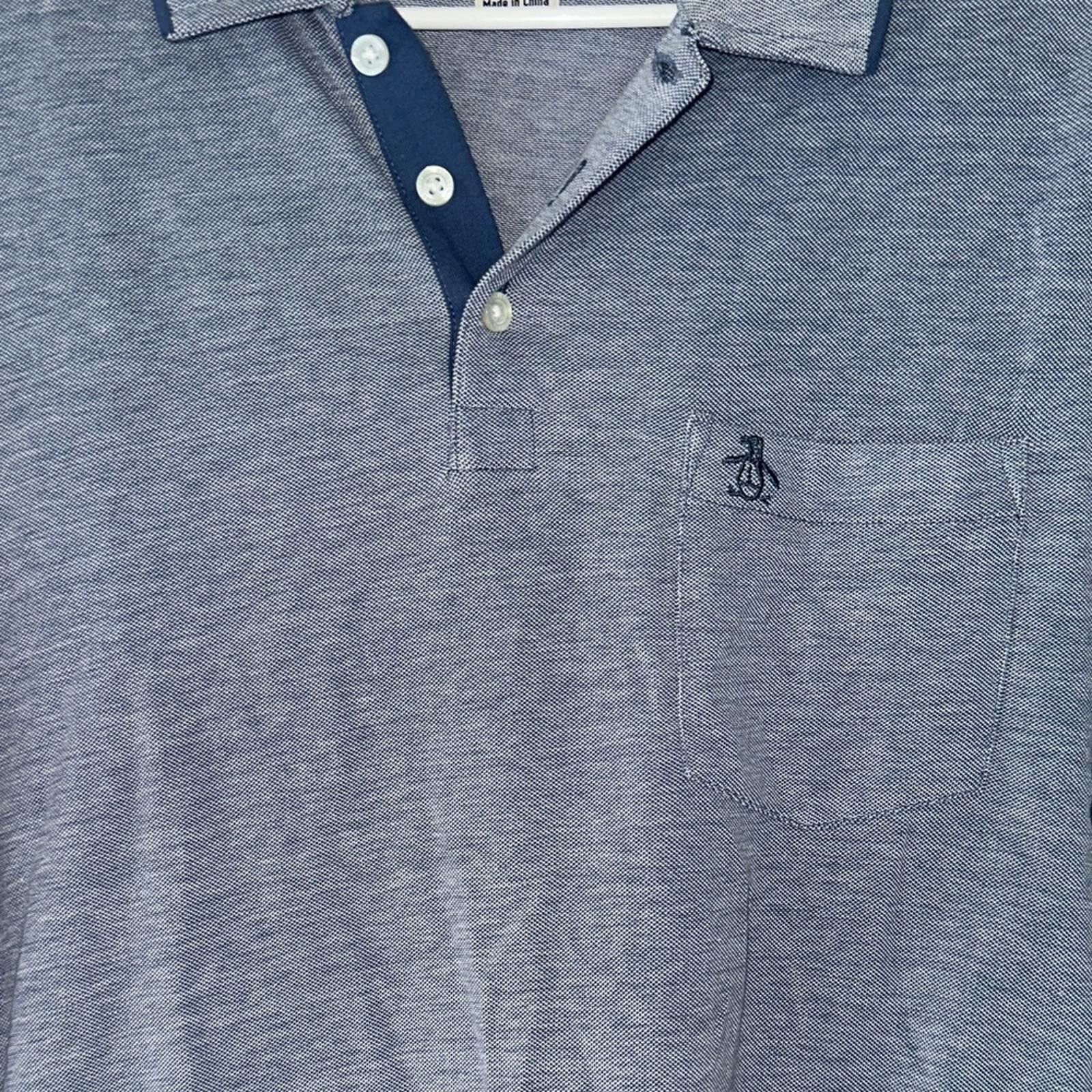 Original Penguin Original Penguin Heather Gray Polo Shirt Size US L / EU 52-54 / 3 - 3 Thumbnail