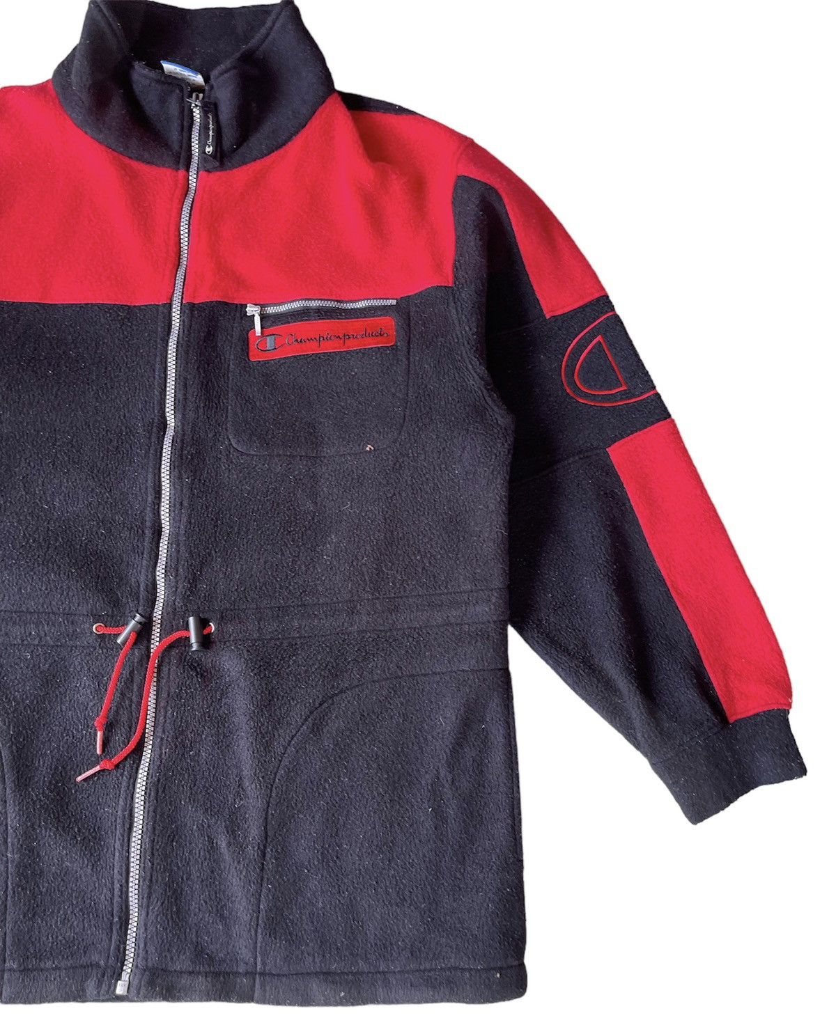 Champion × Vintage Vintage Champion Fleece Jacket Bold Logo, Zippered Pocket Size US M / EU 48-50 / 2 - 10 Thumbnail