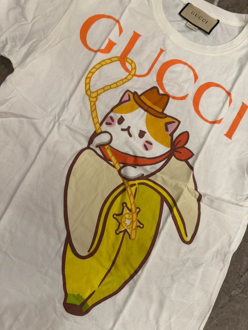 Gucci Banana cat short-sleeved T-shirt 2503-Nextarrow