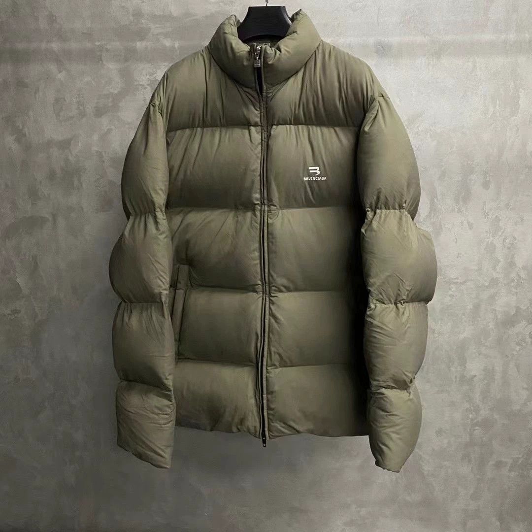 Balenciaga Balenciaga 2023 Brown Double Hook Logo Down Jacket Size US XS / EU 42 / 0 - 1 Thumbnail