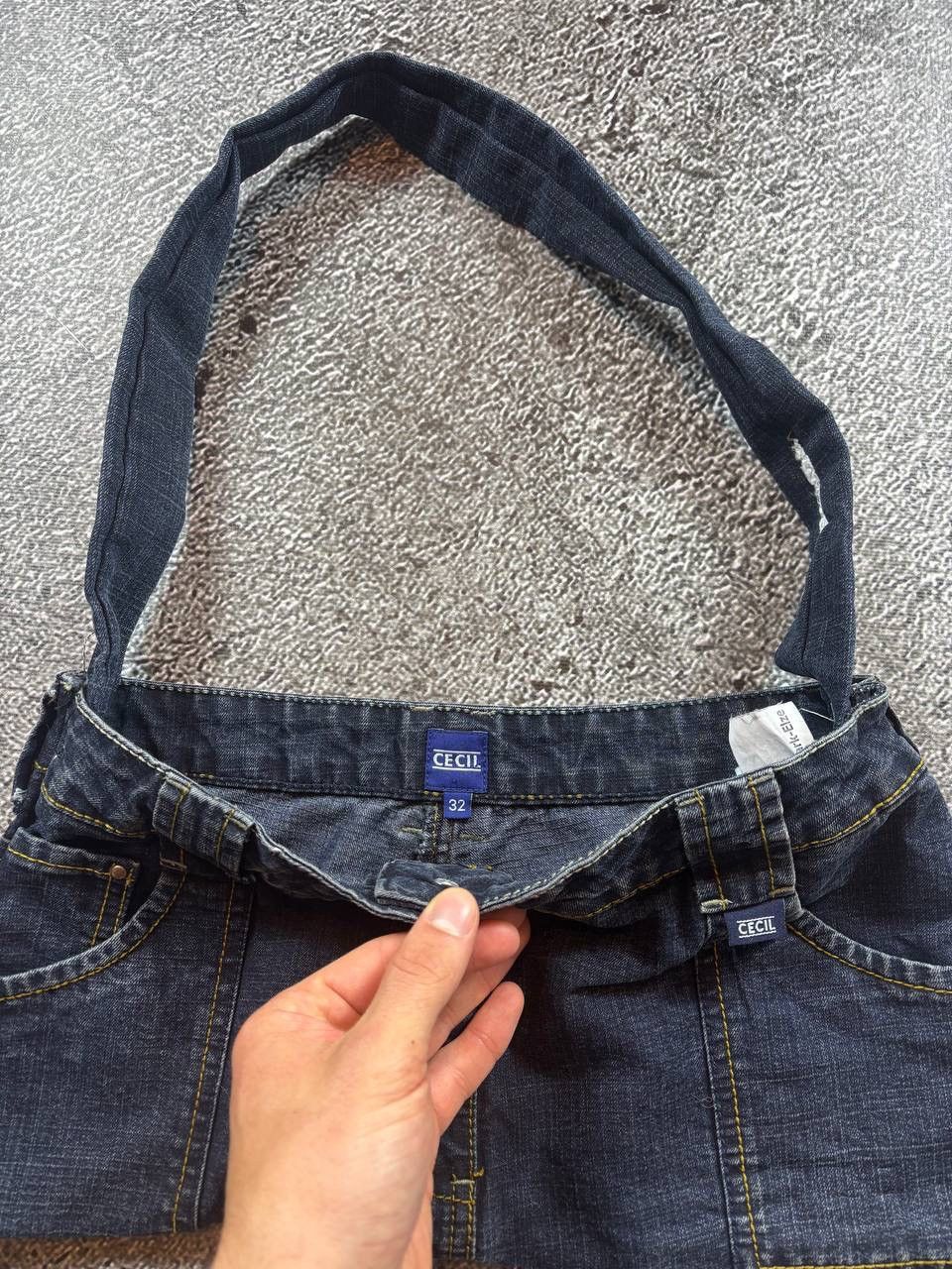 Japanese Brand Vintage Y2K Denim Mini Shoulder Bag Distressed Jeans Purse Size ONE SIZE - 6 Thumbnail