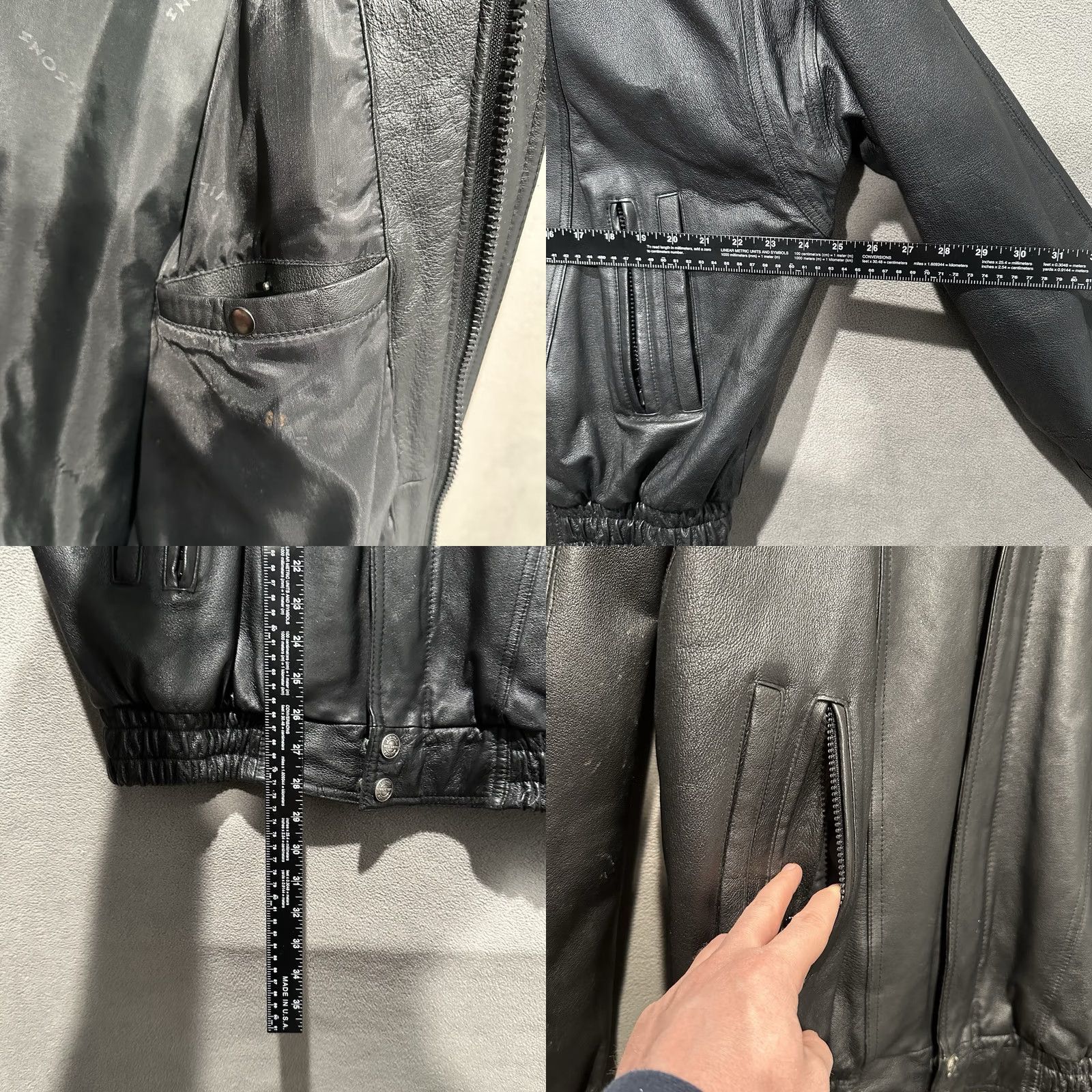 Wilson VINTAGE Wilson Leather Jacket Mens MT Medium Tall Black Bomber Full Zip Thinsulate EUC Size US M / EU 48-50 / 2 - 8 Thumbnail