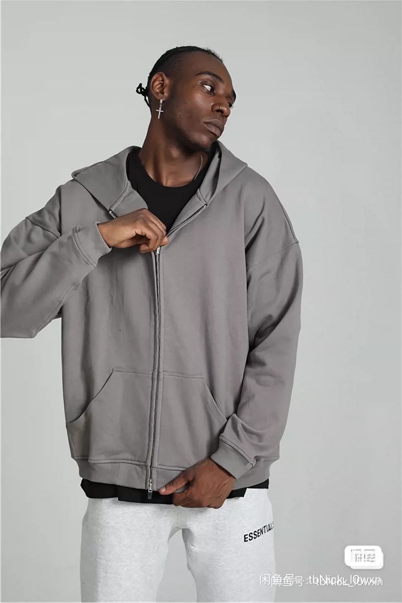 Fear of God Fear of God God grey zip silhouette hoodie Size US L / EU 52-54 / 3 - 1 Thumbnail