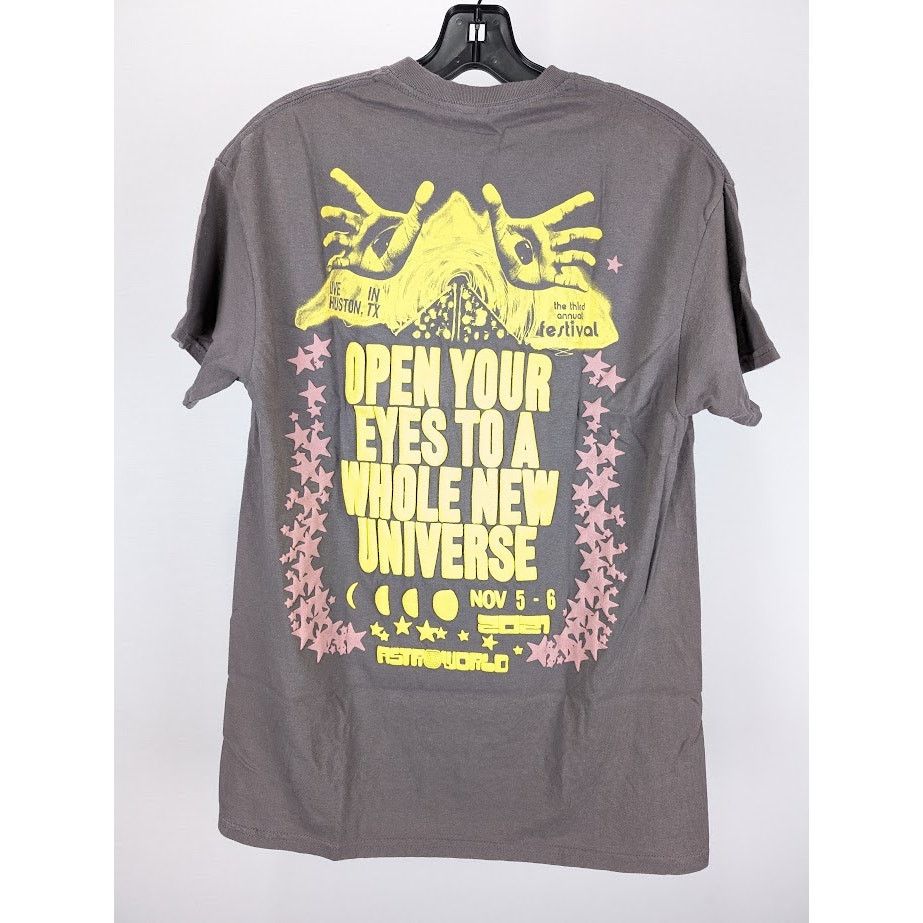 Travis Scott o1rshd1 Astrofest Open Your Eyes Tee Shirt in Grey Size US S / EU 44-46 / 1 - 13 Thumbnail