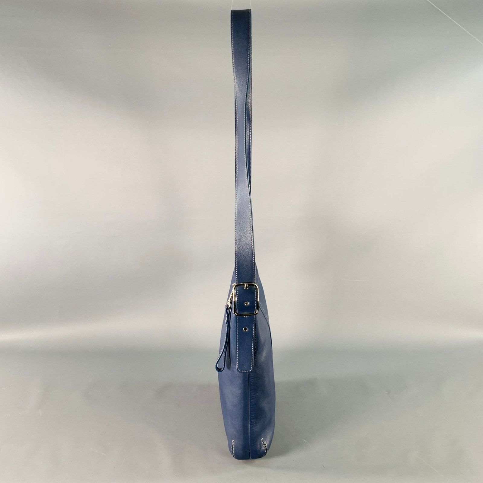 Coach COACH Vintage Blue Contrast Stitch Leather Crossbody Handbag Size ONE SIZE - 4 Thumbnail