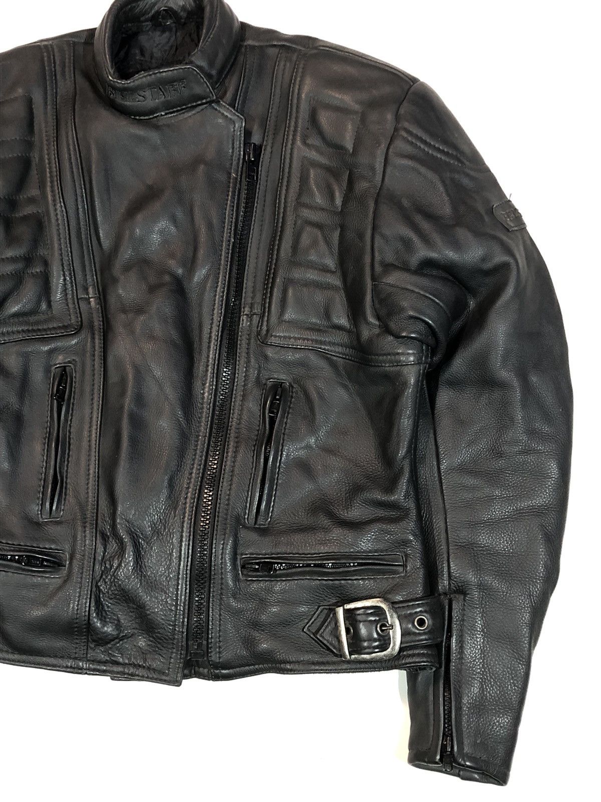 Harley Davidson × Honda × Yamaha Belstaff Motorcycle Leather Jacket Racing Biker Size M / US 6-8 / IT 42-44 - 5 Thumbnail