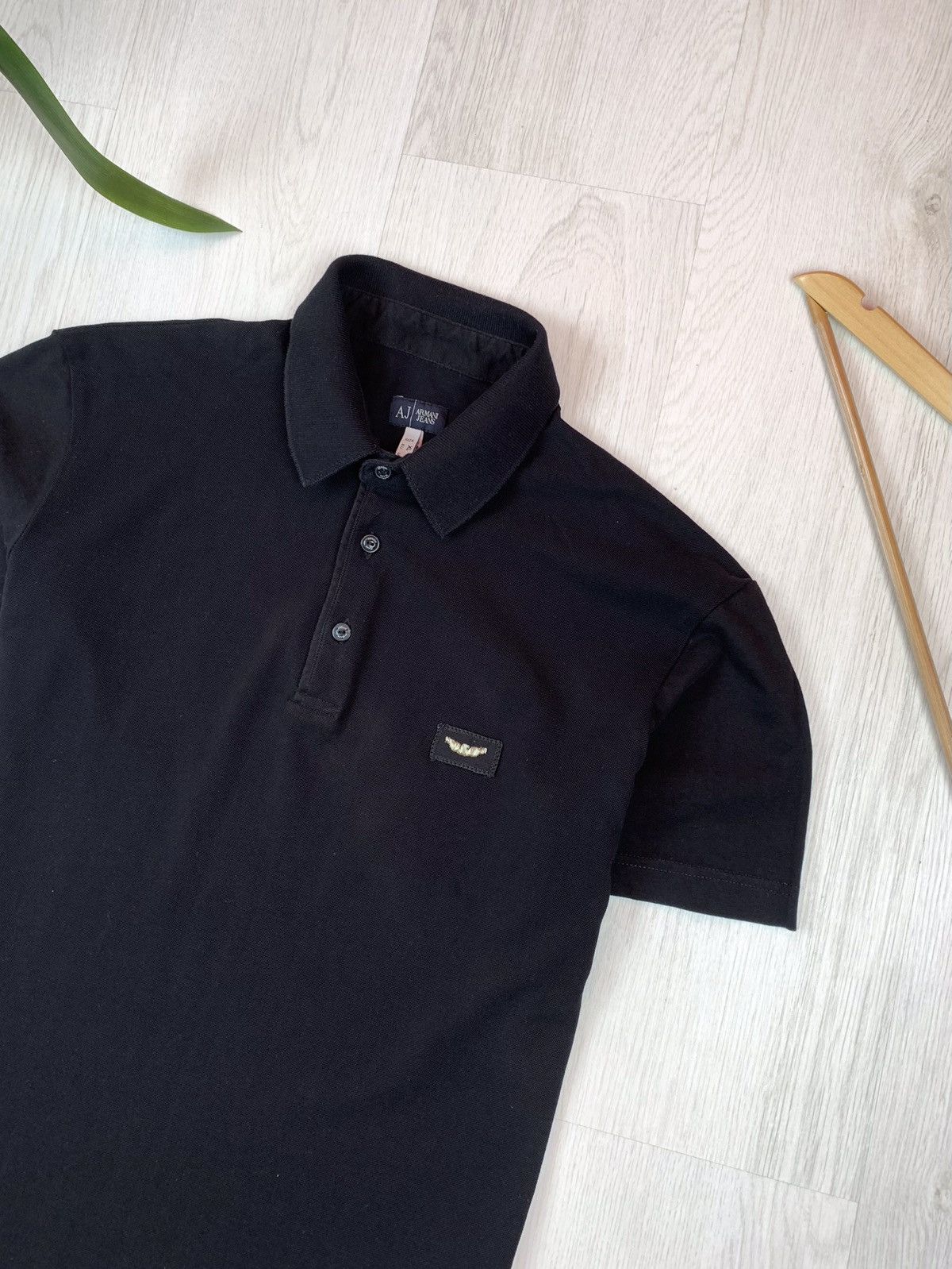Armani Armani Jeans Vintage Mens Polo Shirt Black Size M Size US M / EU 48-50 / 2 - 2 Thumbnail