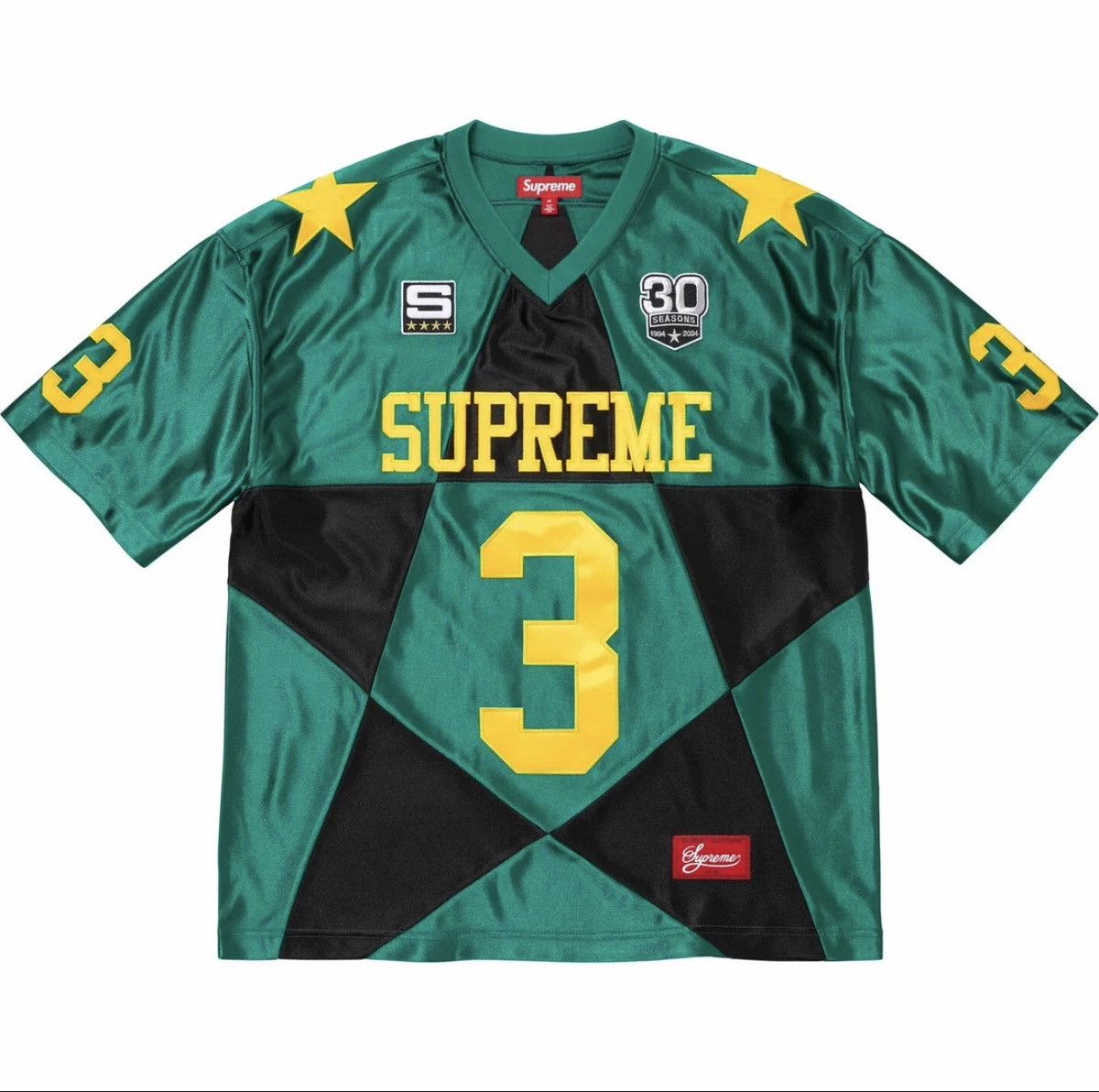 Supreme Supreme Star Football Jersey - FW24 - Green Size US L / EU 52-54 / 3 - 1 Thumbnail