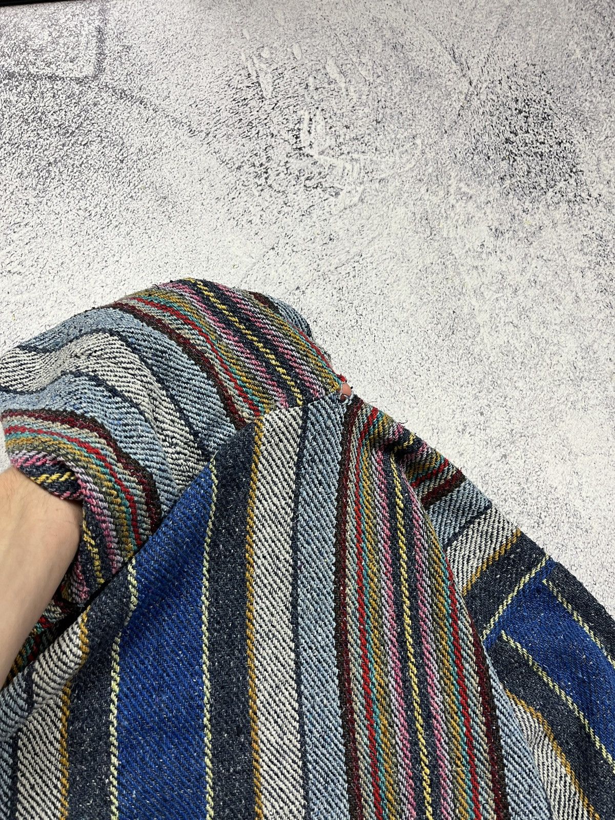 Japanese Brand × Vintage Vintage 90’s Navajo Style Cable Knit Patchwork Hoodie Rare Size US L / EU 52-54 / 3 - 16 Thumbnail