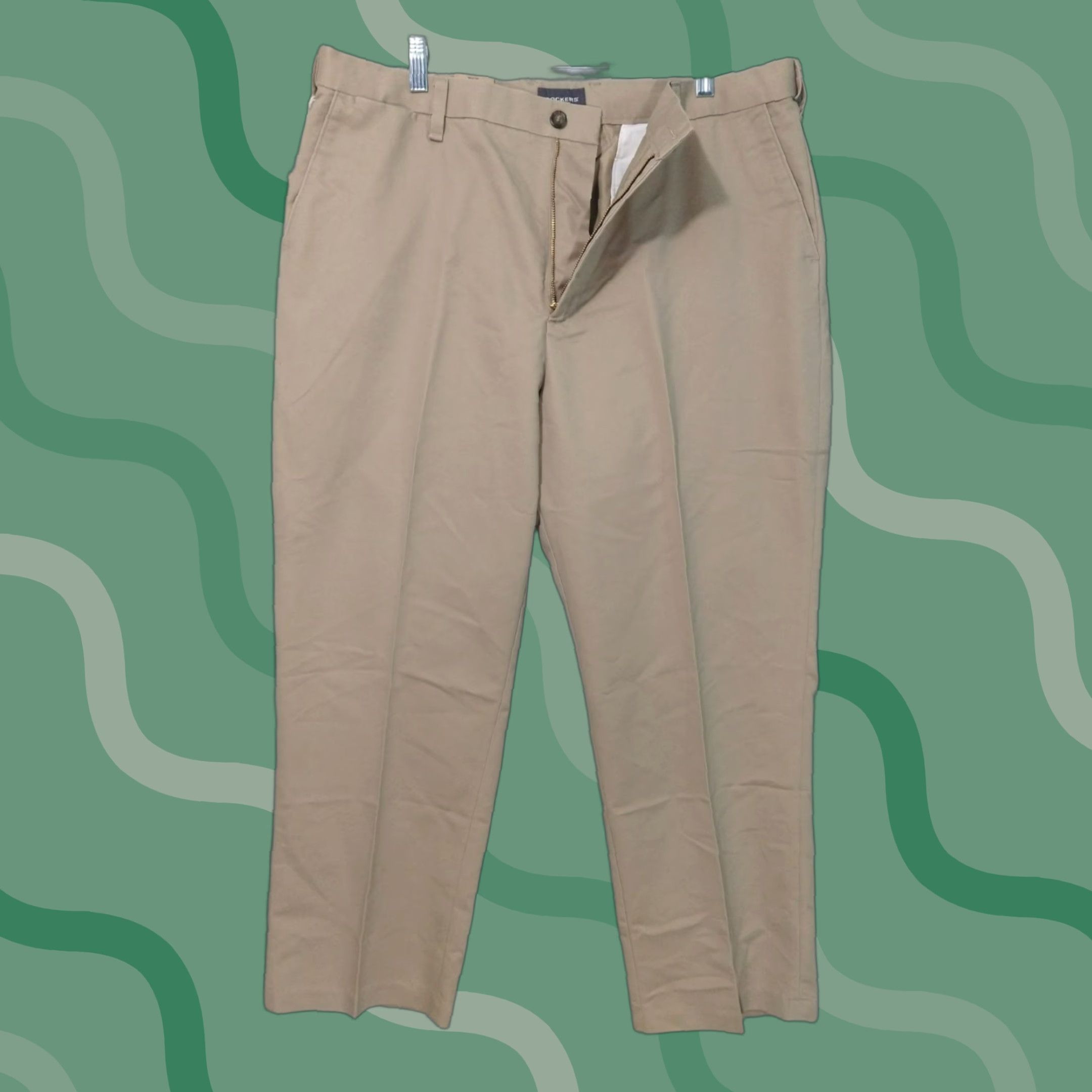 Dockers DOCKERS Pants Mens 38x29 Khakis Flat Front Classic Fit Beige D3 City Preppy 90s Mens Size US 38 / EU 54 - 1 Thumbnail