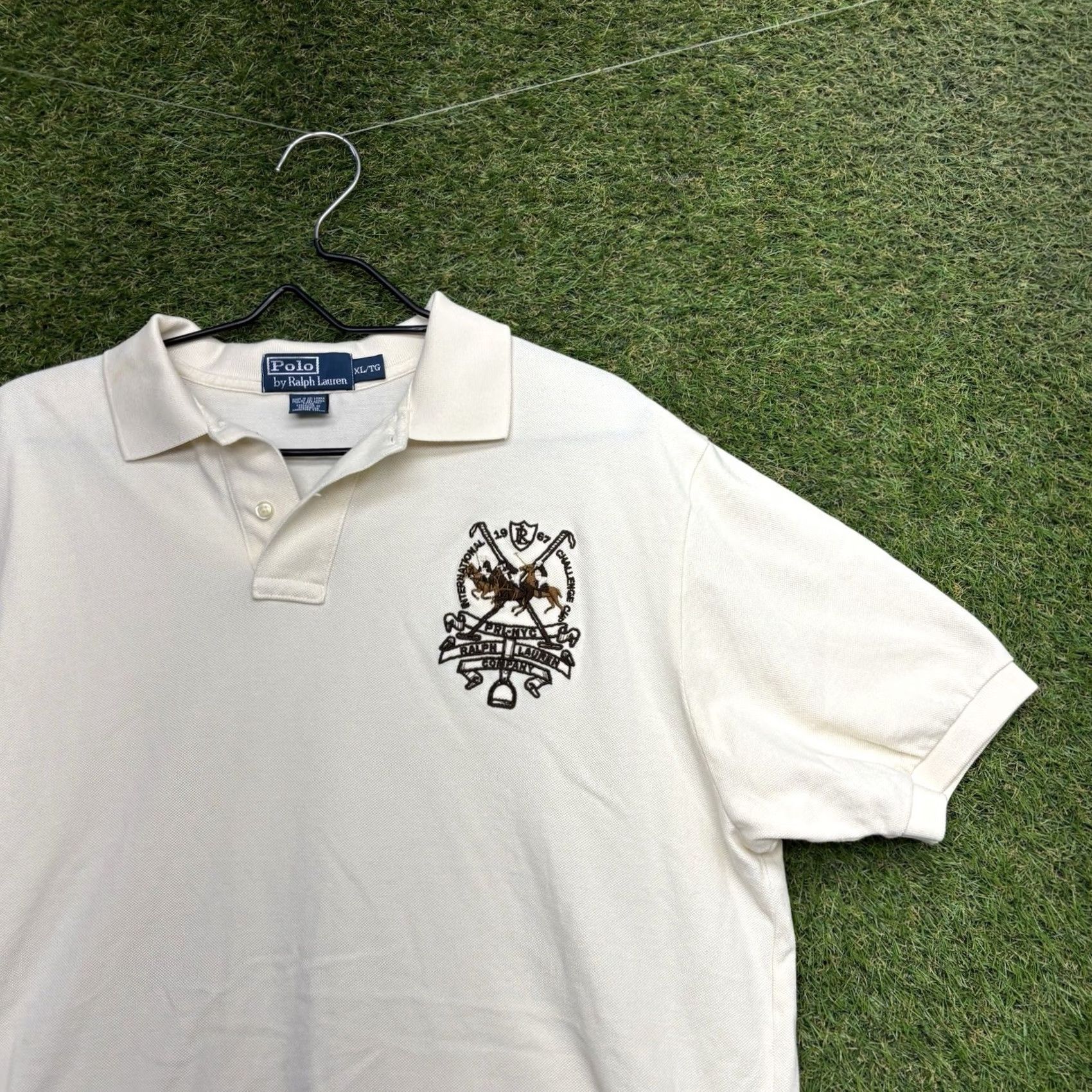 Ralph Lauren Ralph Lauren Polo Shirt Mens XL International Challenge Cup Crest Preppy y2k Polo Ralph Lauren Big Pony White Logo Vintage Size US XL / EU 56 / 4 - 2 Thumbnail