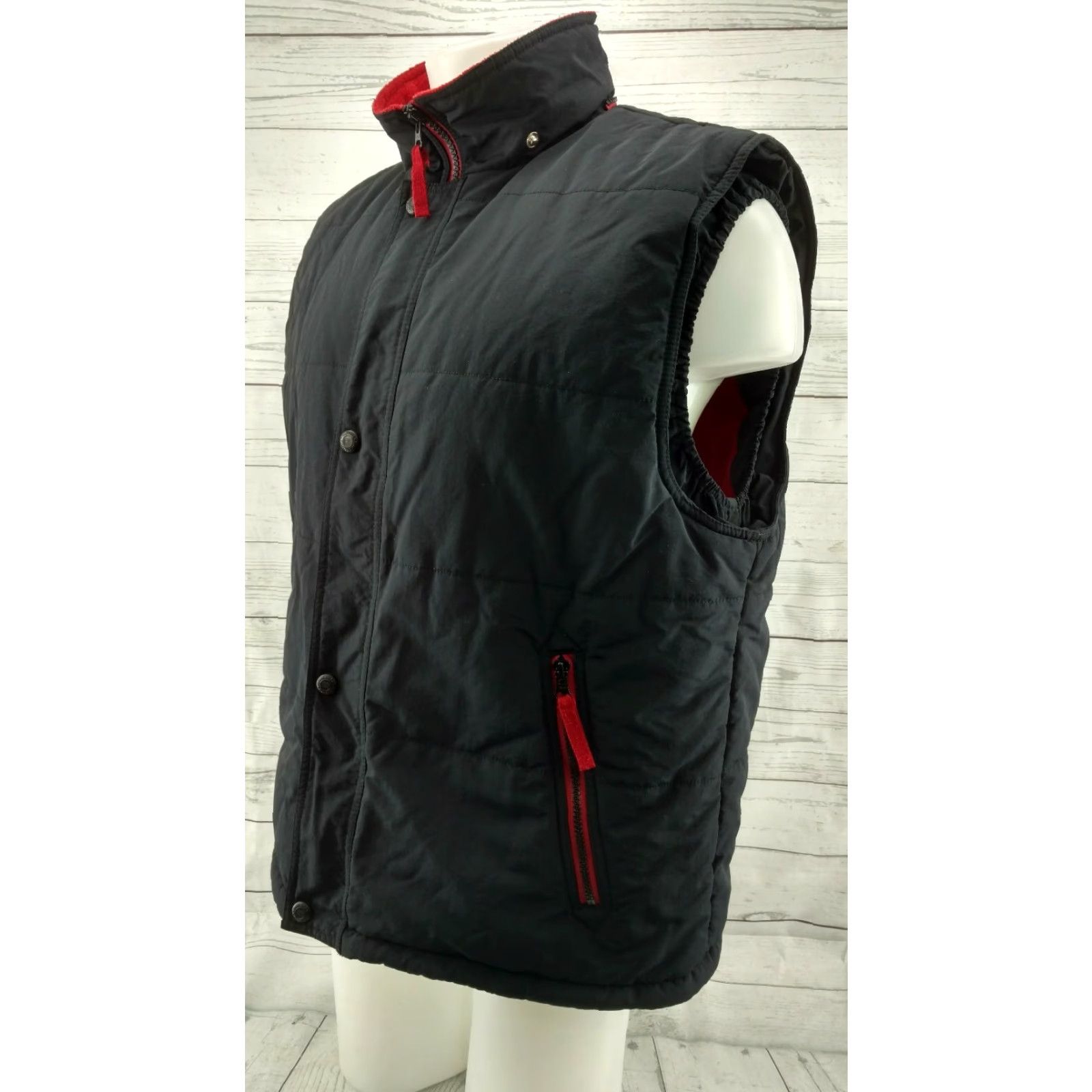 Tommy Hilfiger Tommy Hilfiger Black Puffy Vest XL Zip Puffer Vest Men Size US XL / EU 56 / 4 - 2 Thumbnail
