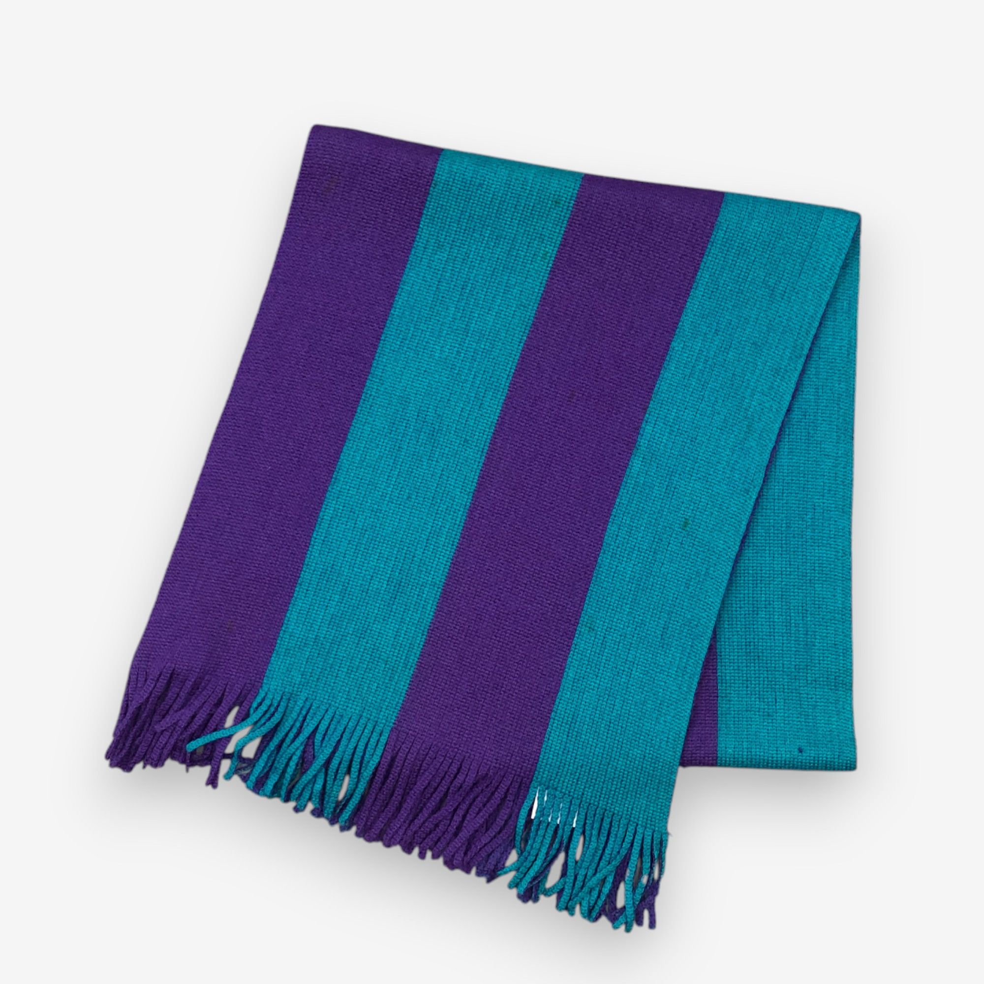 Japanese Brand Vintage Micmac Scarf Muffler Wool Ribbed Knit Scarves Size ONE SIZE - 3 Thumbnail