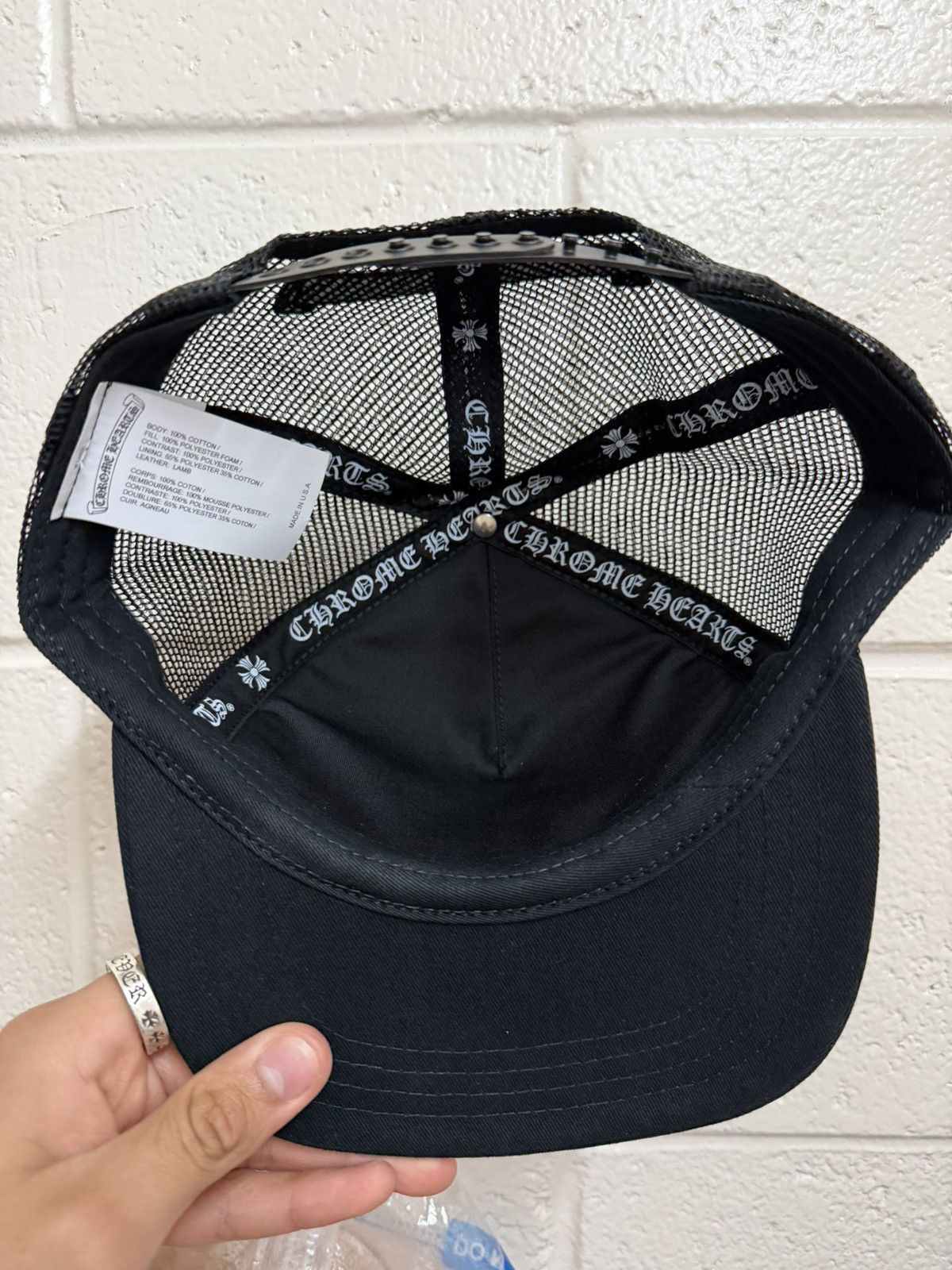 Chrome Hearts CHROME HEARTS LEATHER TRIPLE CROSS HAT Size ONE SIZE - 5 Thumbnail