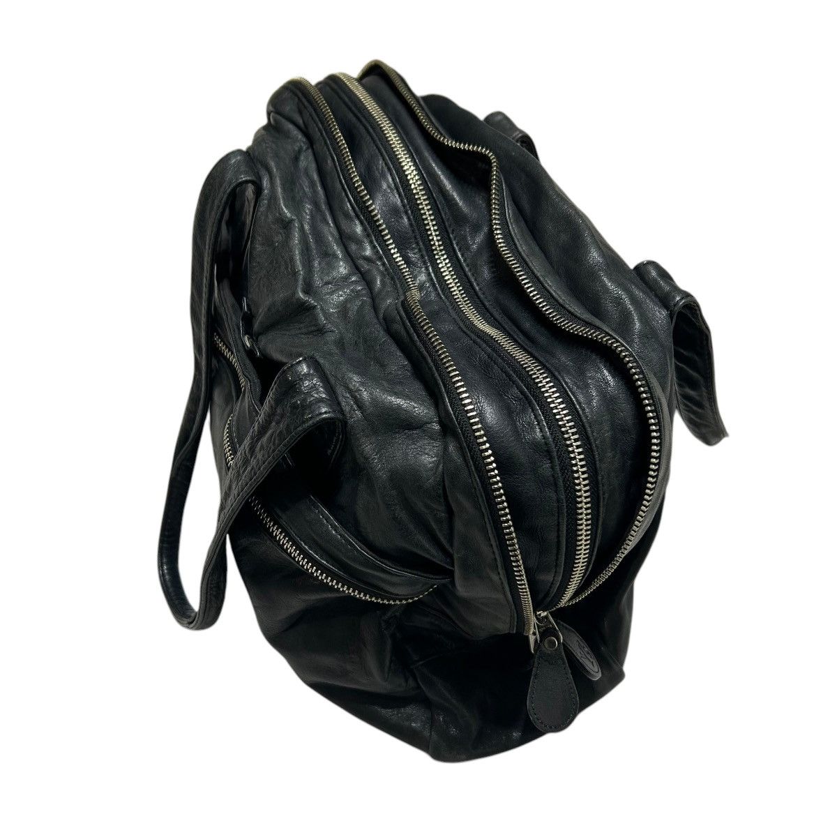 Designer × Vintage × Yohji Yamamoto Vintage Yohji Yamamoto black multi zip leather bag Size ONE SIZE - 10 Thumbnail