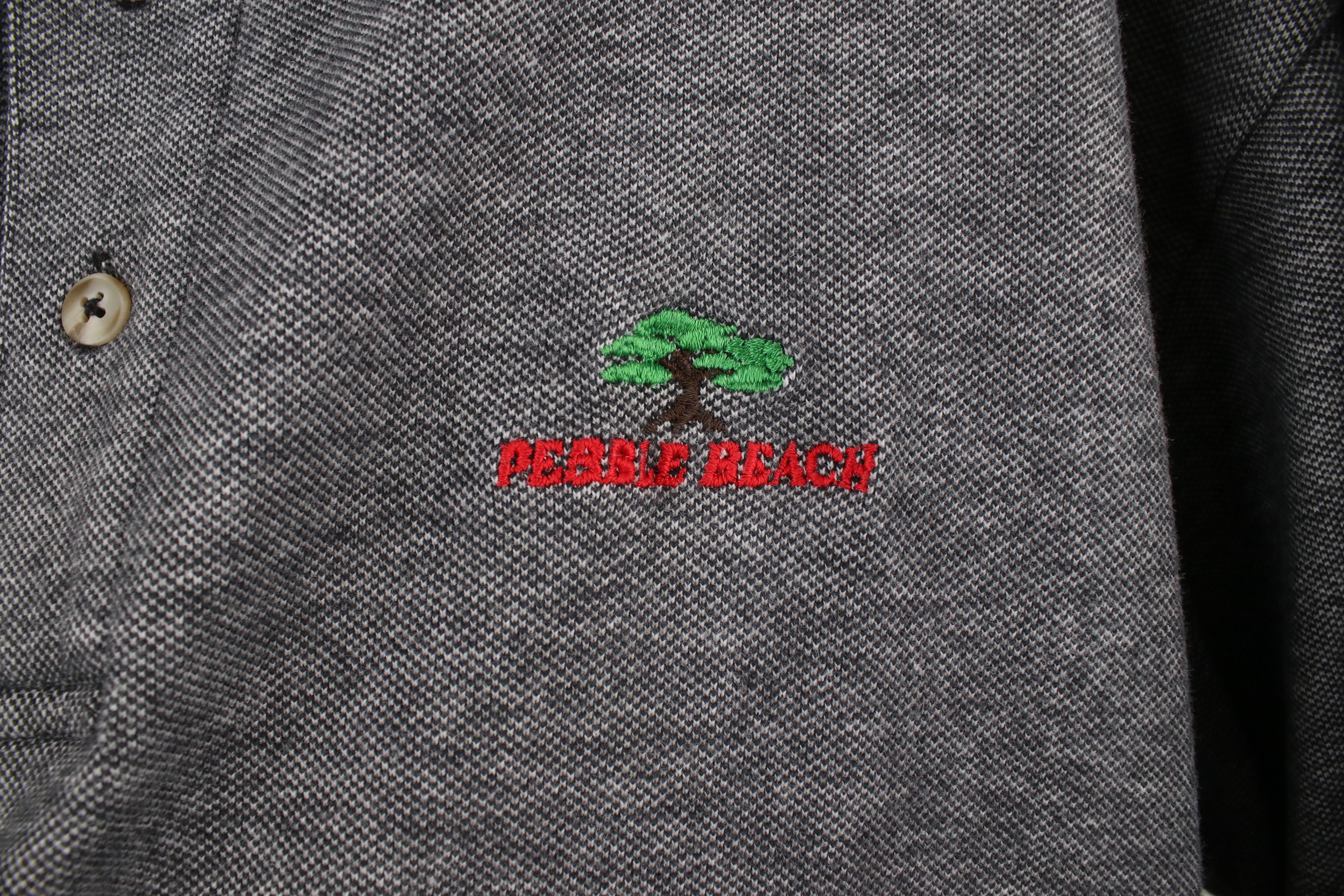 Vintage Vintage 90s Pebble Beach Golf Course Polo Shirt USA Gray Size US XL / EU 56 / 4 - 4 Thumbnail