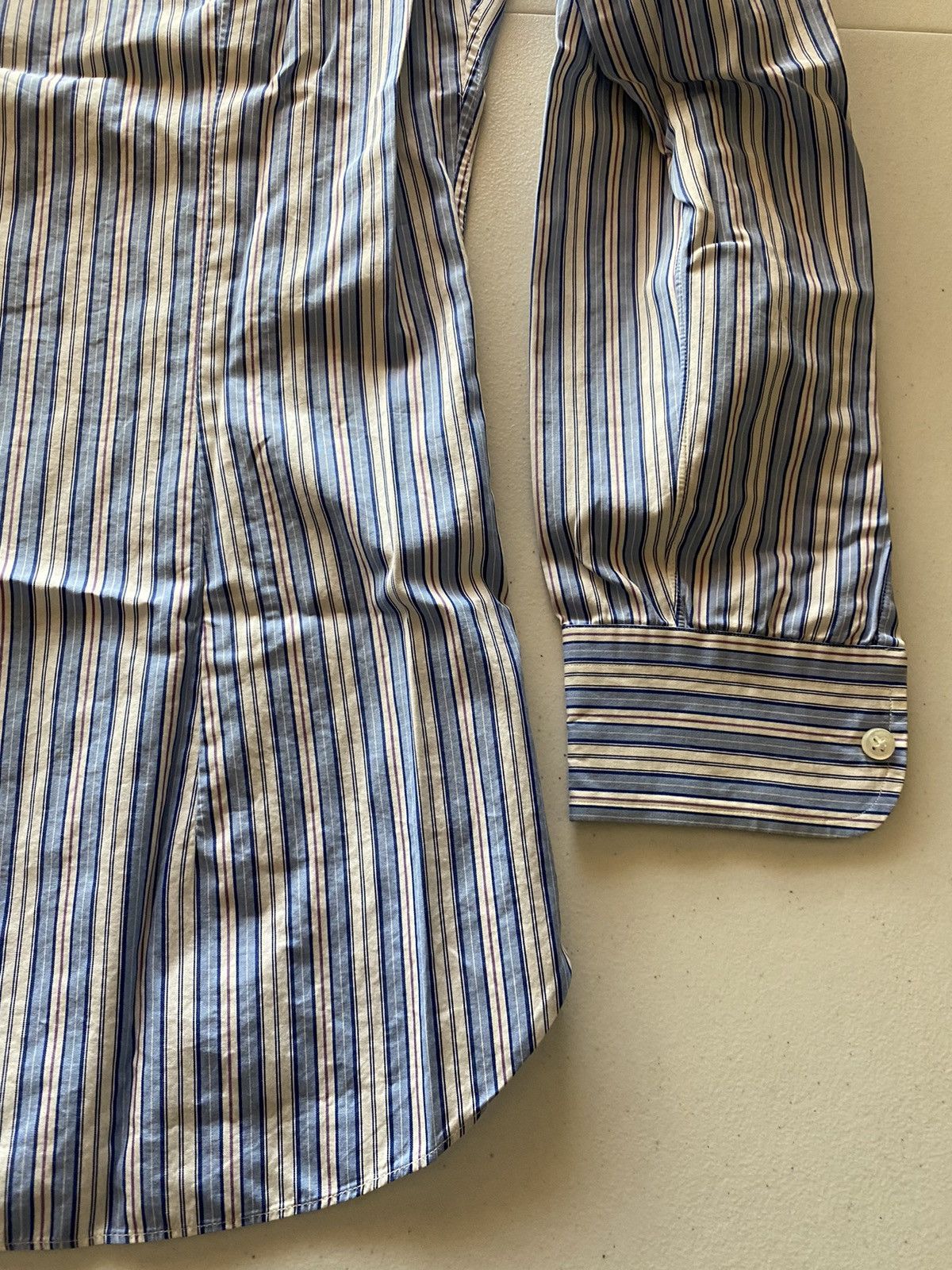 Ralph Lauren Purple Label RLPL light blue rep stripe 120s 2ply dress shirt 15 Size US S / EU 44-46 / 1 - 5 Thumbnail
