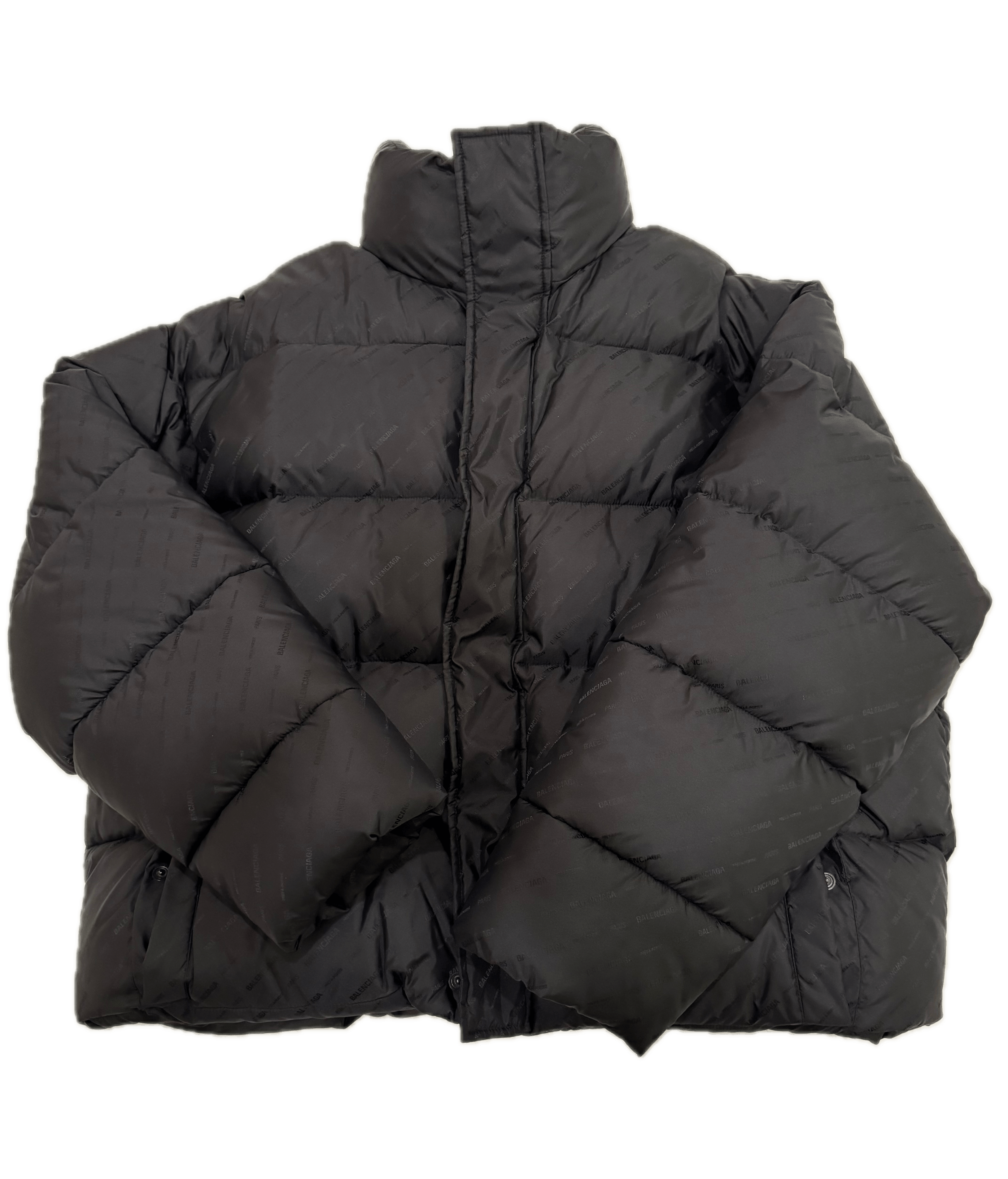 Balenciaga Balenciaga Oversized Quilted Logo Jacquard Puffer Jacket Size US L / EU 52-54 / 3 - 6 Thumbnail