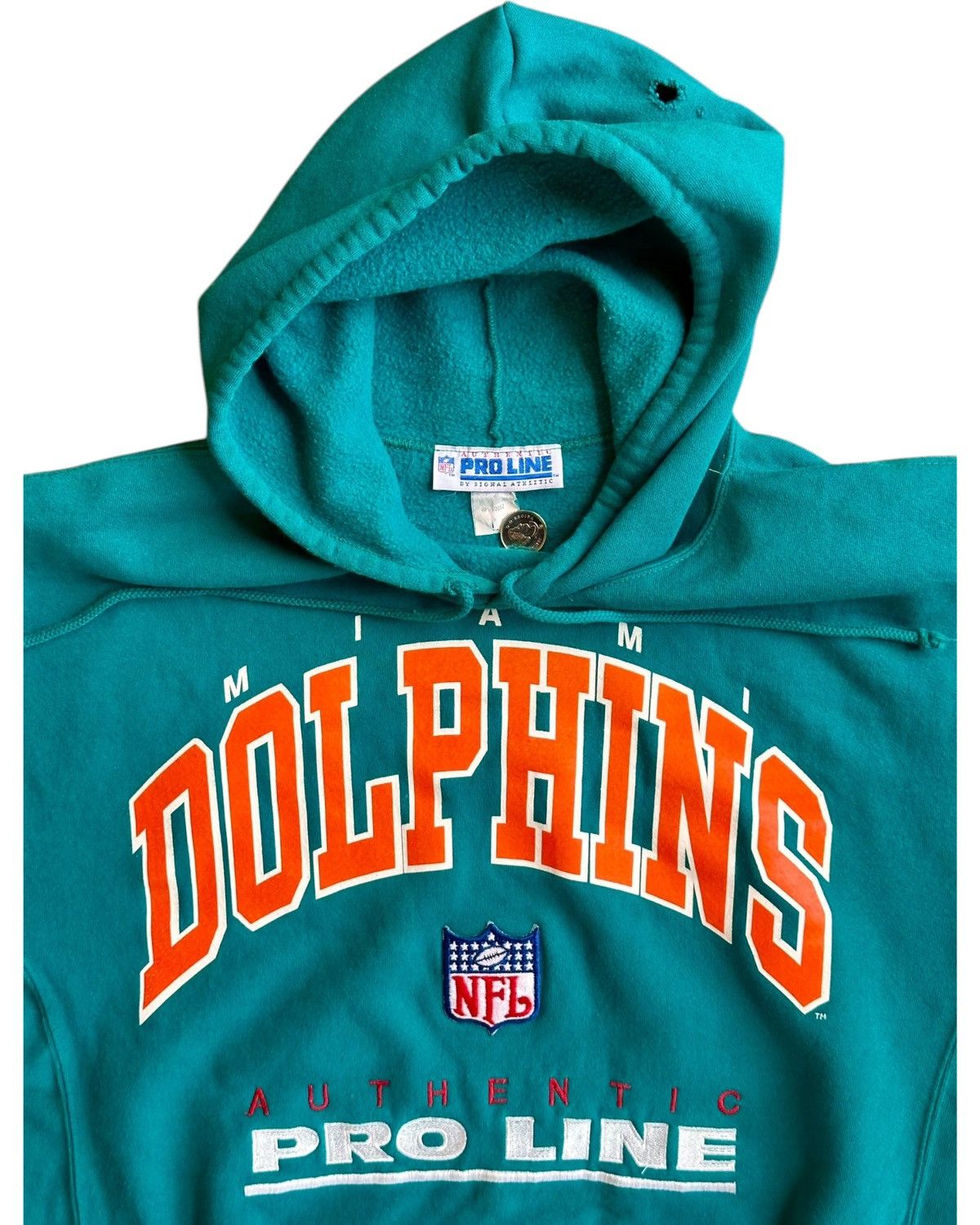 Pro Line × Vintage 1990s Miami Dolphins Pro Line Hoodie Size US L / EU 52-54 / 3 - 3 Thumbnail