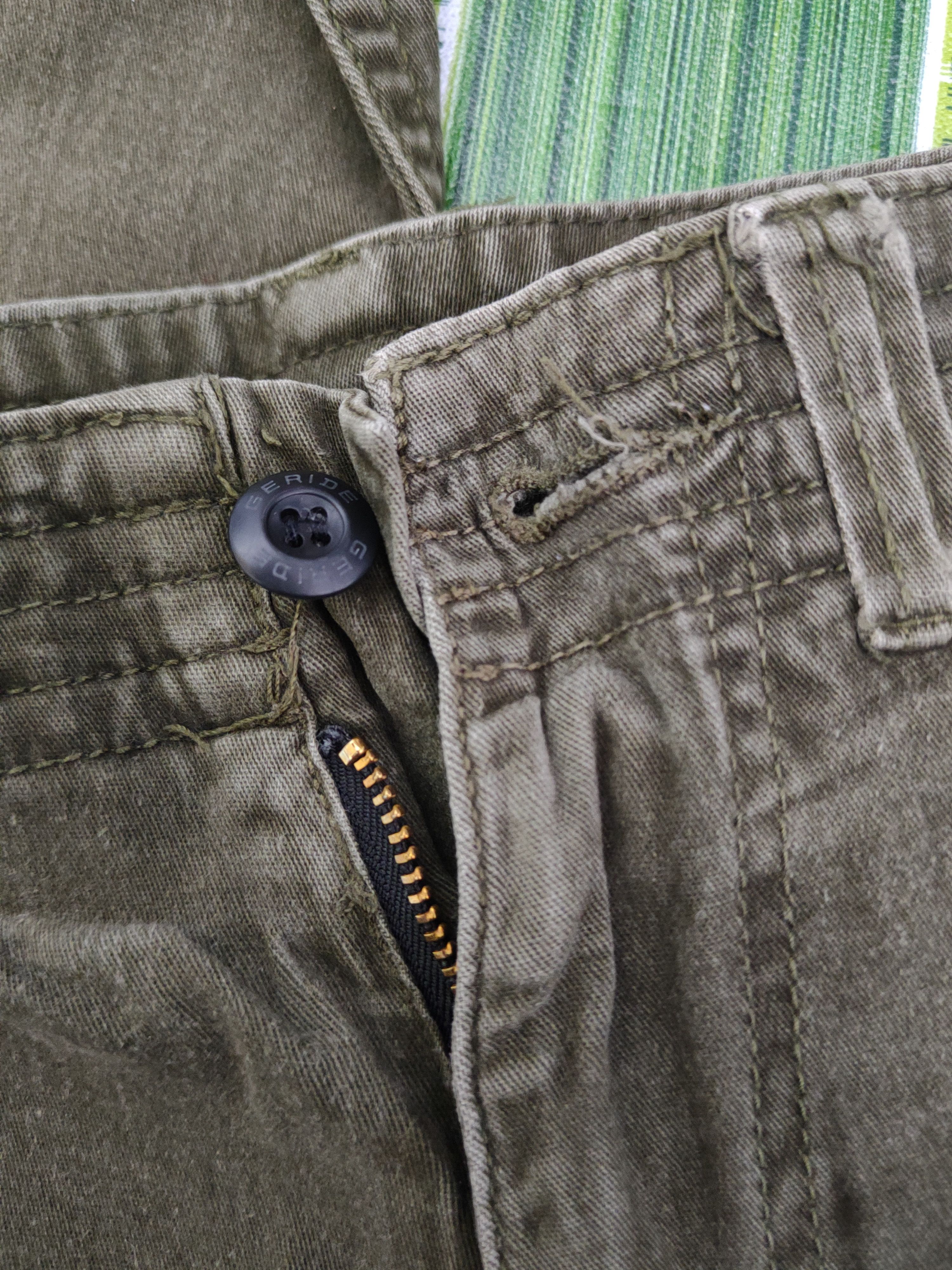 Japanese Brand Geride Olive Faded Multipocket Tactical Cargo Pants #W1047 Size US 29 - 14 Thumbnail