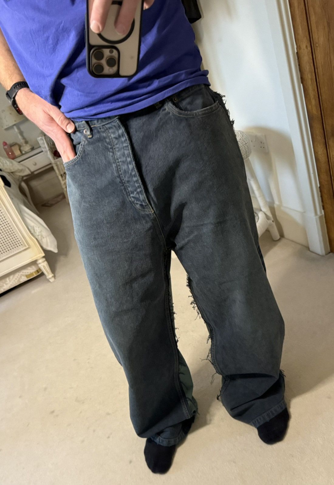 Balenciaga SS23 Balenciaga mud show hybrid baggy jeans joggers sweats Size US 32 / EU 48 - 5 Thumbnail