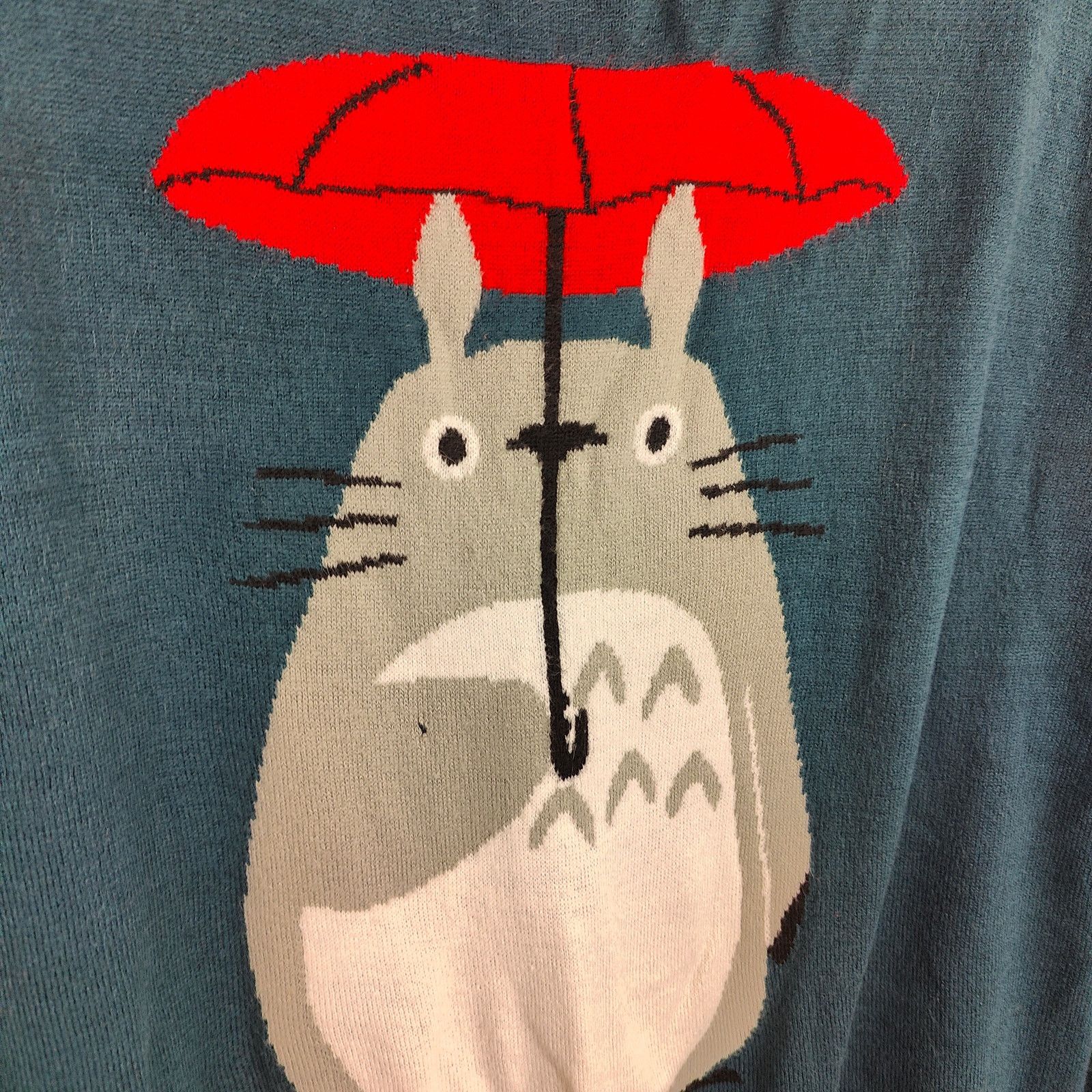 Other Studio Ghibli My Neighbor Totoro Sweater Womens Medium Teal Size M / US 6-8 / IT 42-44 - 2 Thumbnail