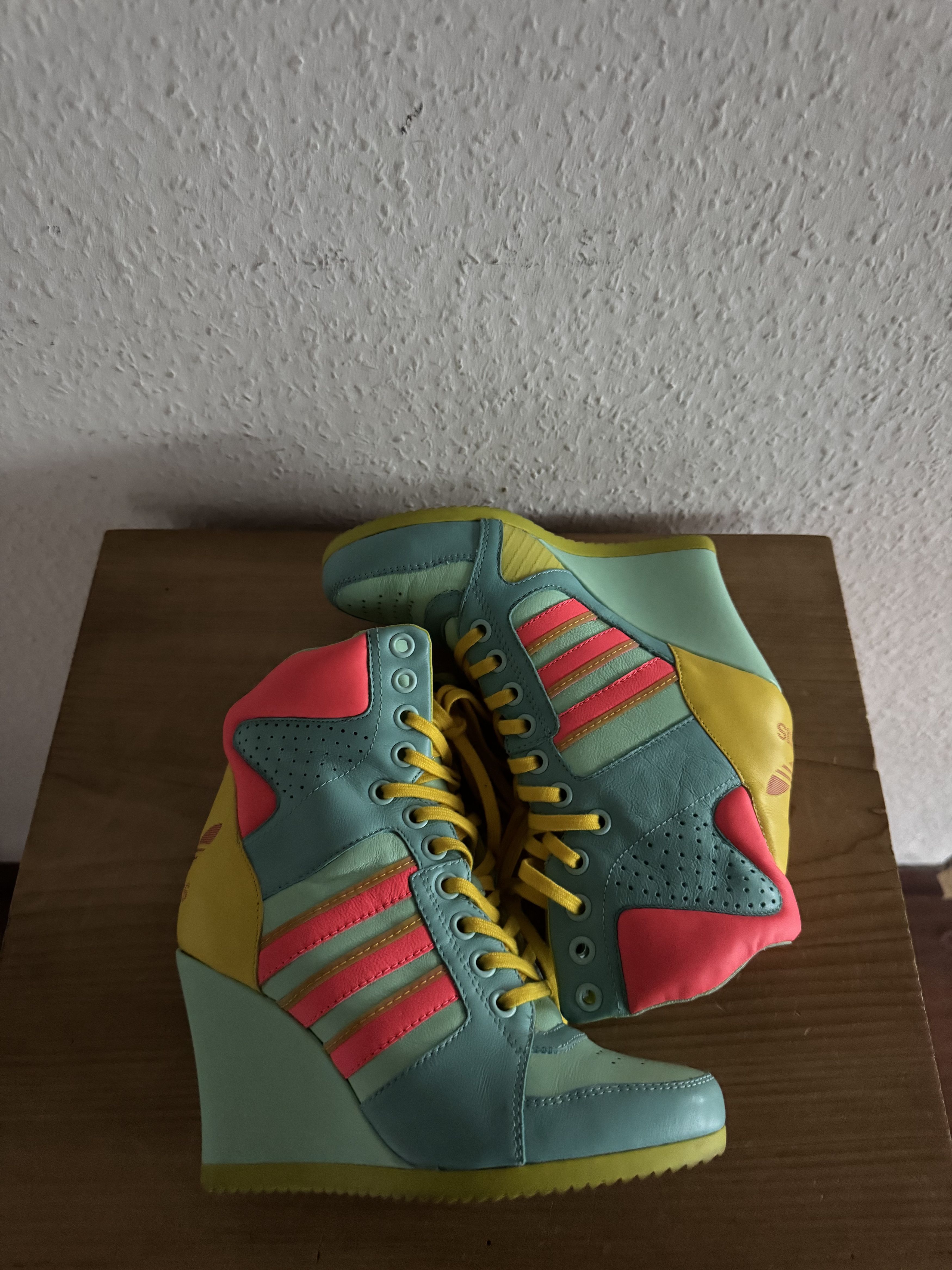 Adidas × Jeremy Scott Wedge Platform Sneakers Size US 5.5 / IT 35.5 - 1 Thumbnail