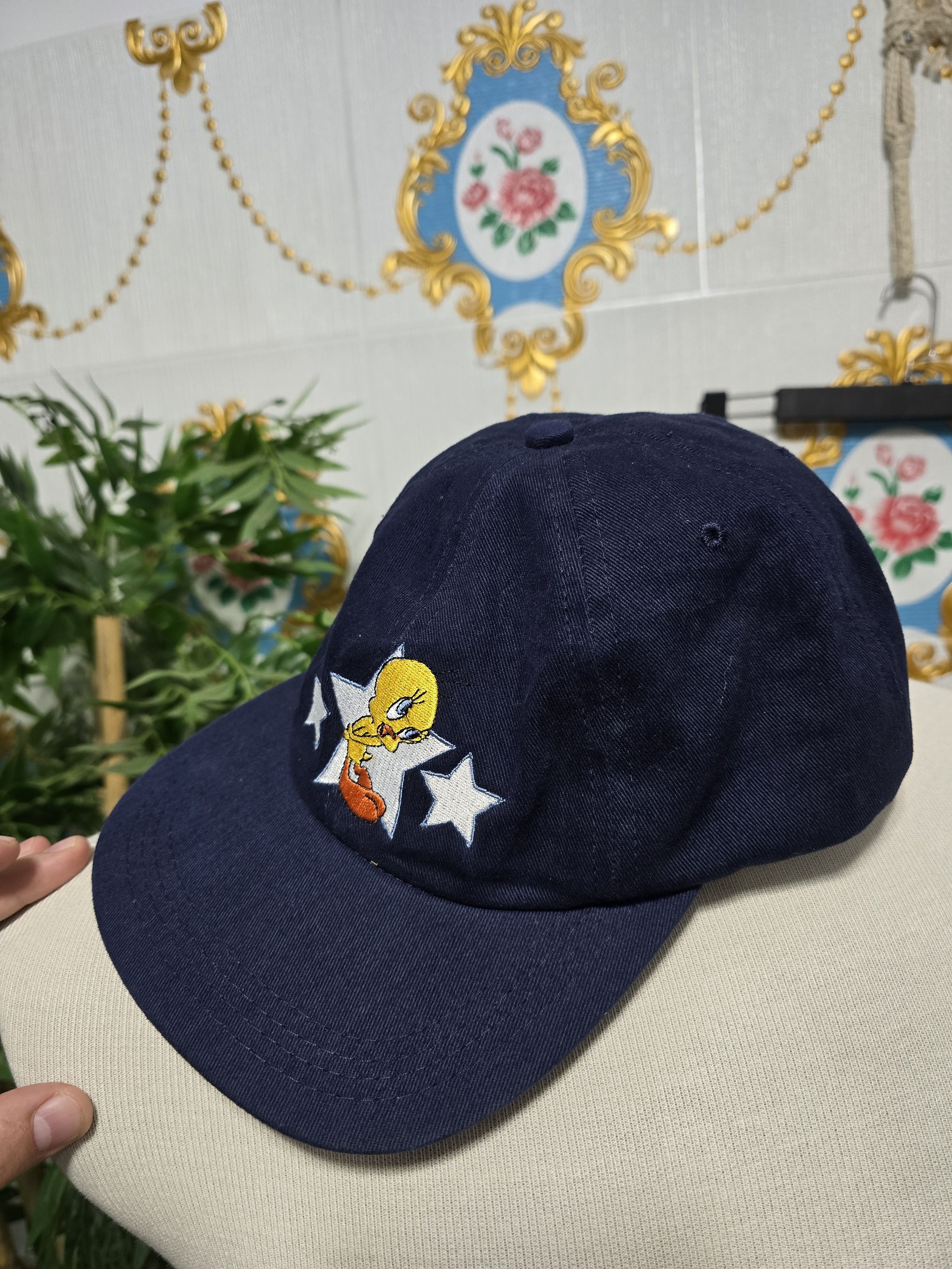 Warner Bros Rare Vintage WARNER BROS Tweety Bird Looney Tunes hat 90s Size ONE SIZE - 5 Thumbnail