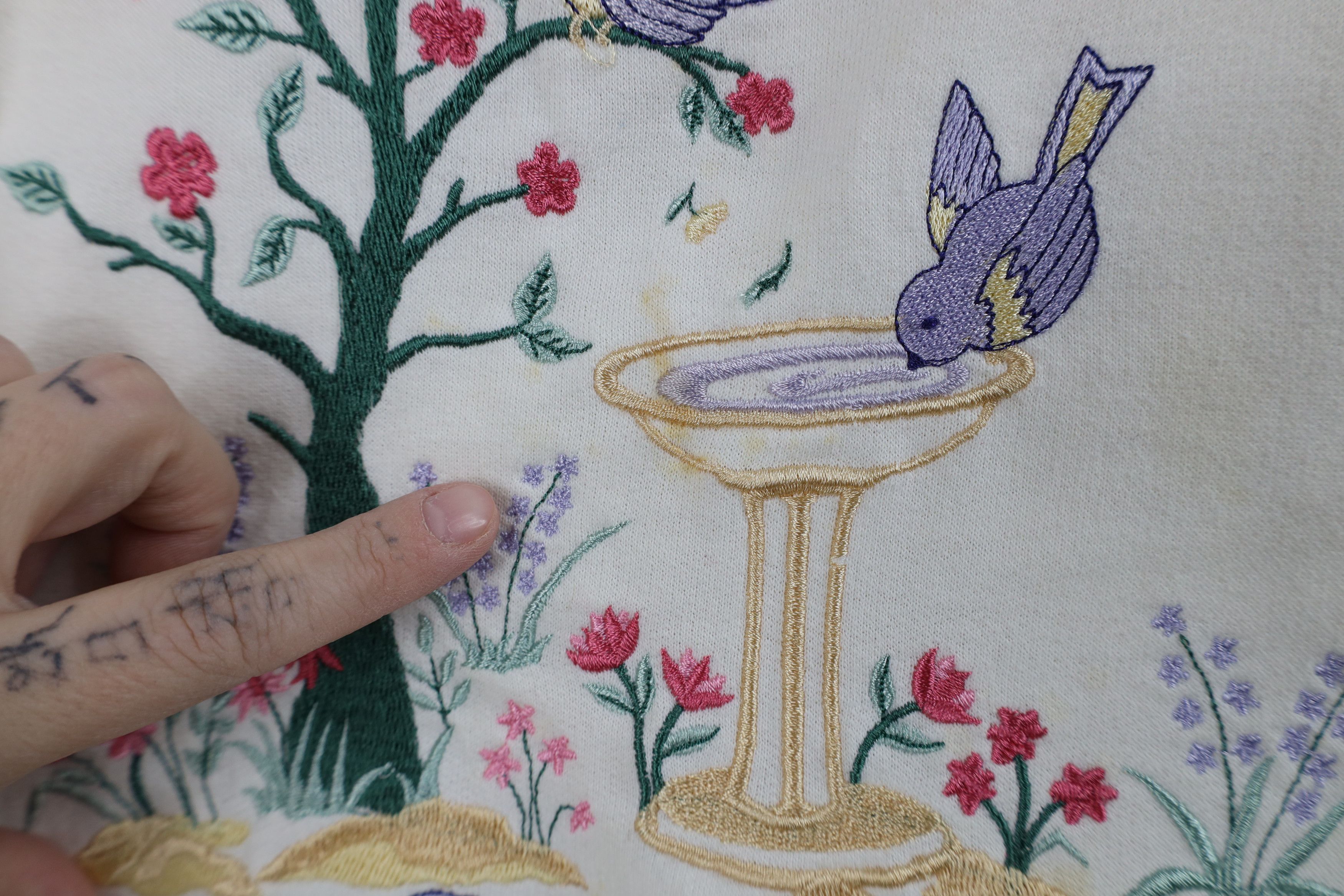 Vintage Vintage 90s Streetwear Nature Flower Bird Sweatshirt Size M / US 6-8 / IT 42-44 - 5 Thumbnail