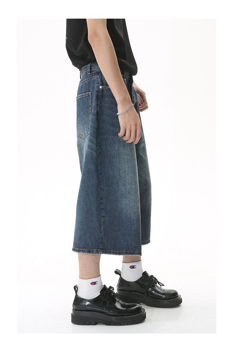 Japanese Brand × Jean Japanese retro loose wide-leg flared denim shorts Size US 32 / EU 48 - 4 Thumbnail
