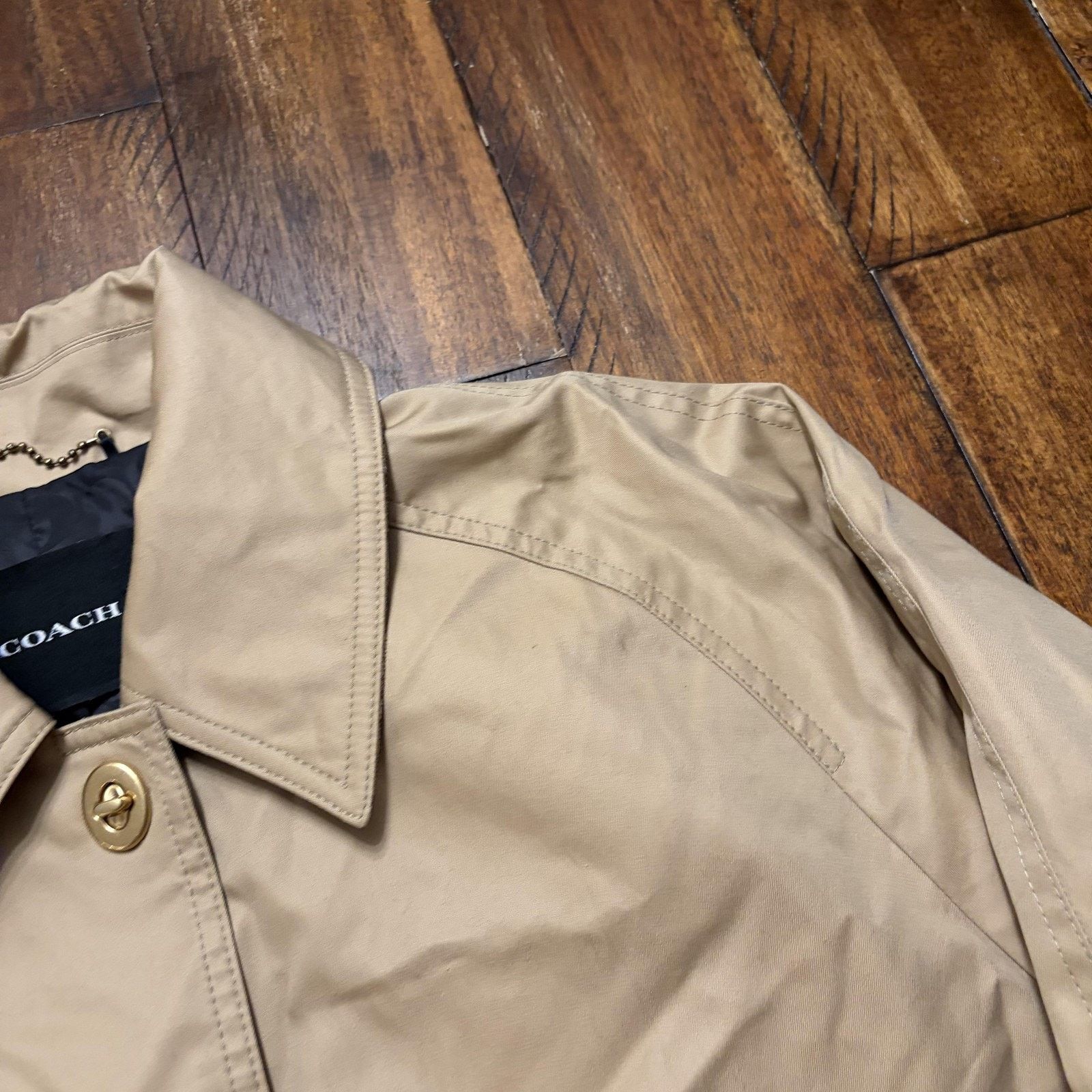 Coach Coach Trench Coat Womens M/L Beige Cotton Blend 3/4 Sleeve Size M / US 6-8 / IT 42-44 - 9 Thumbnail