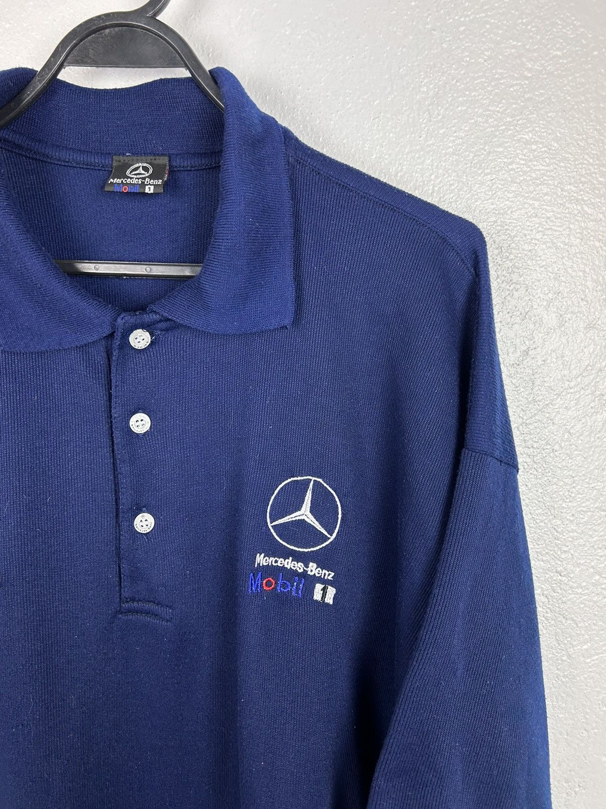 Mercedes-Benz 90s Vintage Mercedes Benz West Mobil Formula Polo Shirt Size US L / EU 52-54 / 3 - 2 Thumbnail