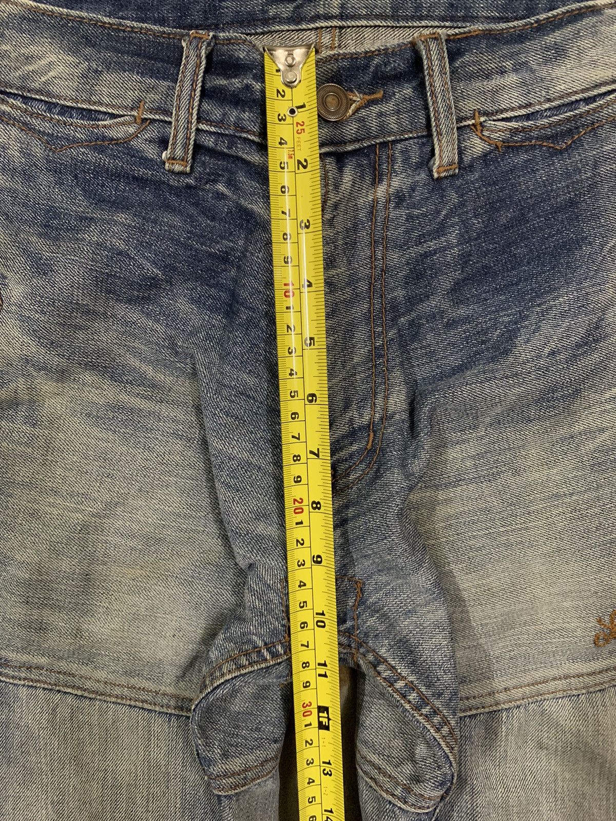Hysteric Glamour Vintage Sacrifice Japan Selvedge Acid Wash Buckle Back Jeans Size US 30 / EU 46 - 19 Thumbnail