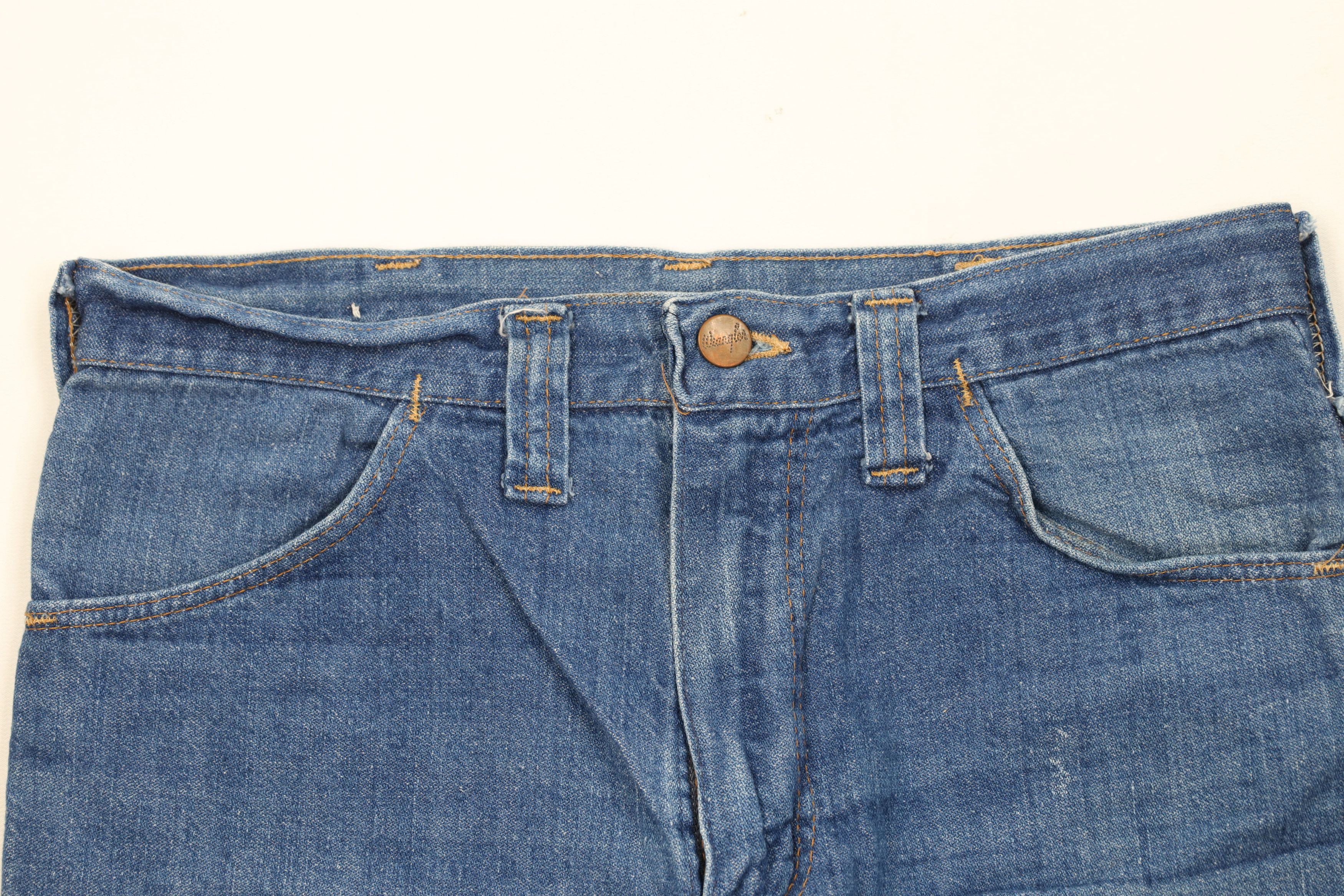 Wrangler Vintage 70s Wrangler Frayed Denim Jean Short Shorts Blue USA Size US 30 / EU 46 - 2 Thumbnail
