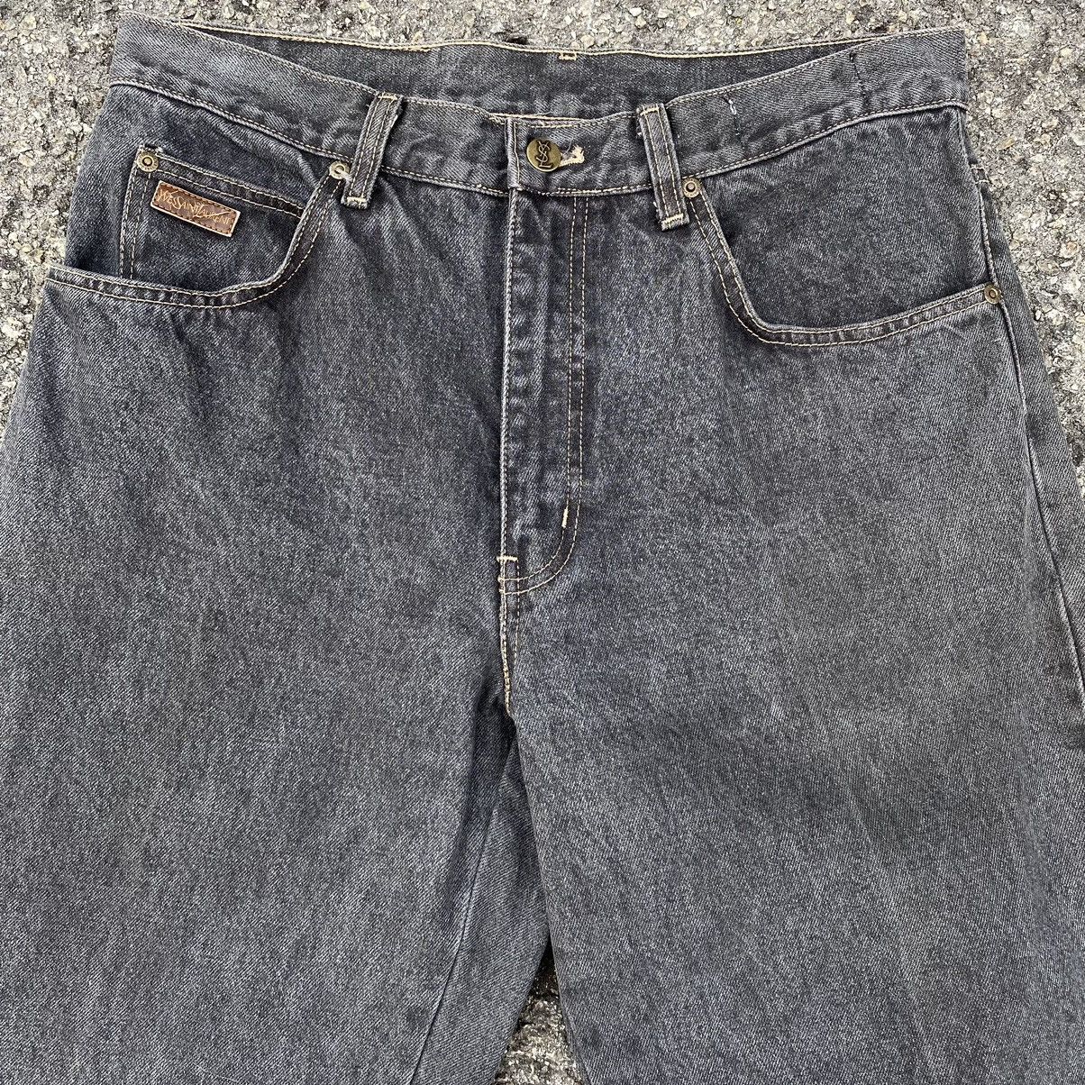 Yves Saint Laurent Yves Saint Laurent Pour Homme YSL Dark Grey Denim Pants Size US 32 / EU 48 - 3 Thumbnail