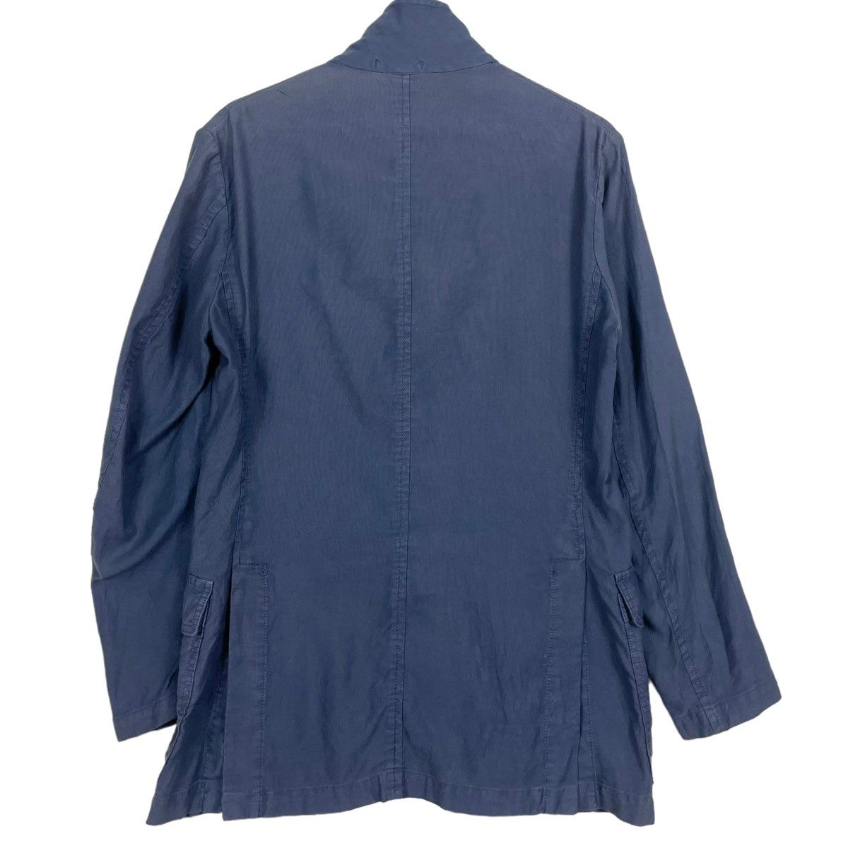 Corneliani × SHINE LUXURY 💥CORNELIANI NAVY FRENCH CHORE STYLE LINEN JACKET Size US M / EU 48-50 / 2 - 7 Thumbnail