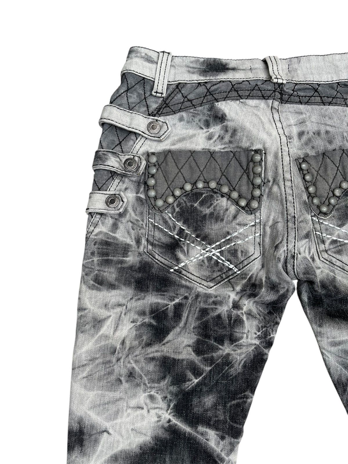Hysteric Glamour RHU Punk Bondage Acid Wash Scretchable Slim Jeans Size US 26 / EU 42 - 12 Thumbnail