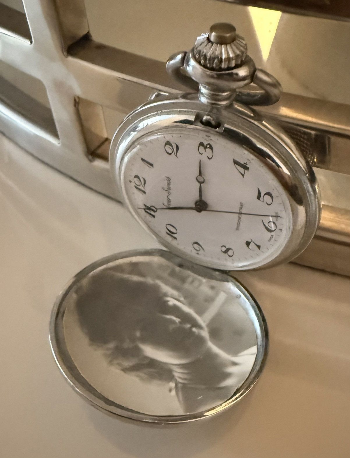 Other Swiss Made Vintage Silver Tone Pocket Watch Size ONE SIZE - 1 Thumbnail