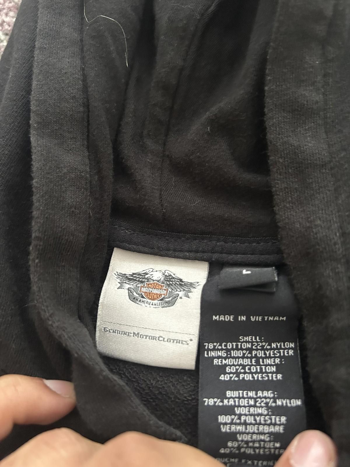 Harley Davidson Harley-Davidson Black Sleeveless Hooded Vest Size ONE SIZE - 3 Thumbnail