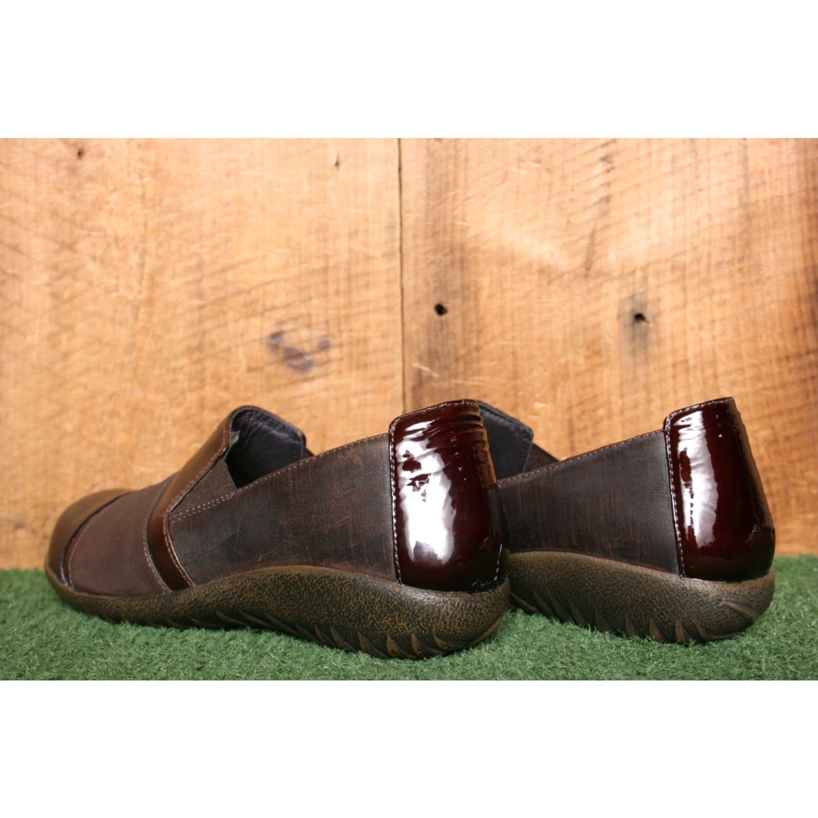 Vintage NAOT Miro Brown Leather Slip-On Loafers Womens US 7 EUR 38 Casual Slip On Neat Shoes Size US 7 / IT 37 - 3 Thumbnail