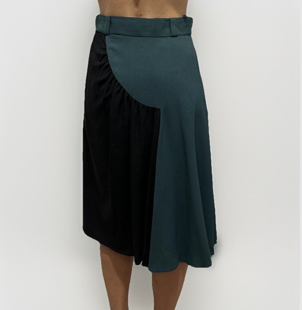 Prada DDP Prada 2013 Asymmetric Color Block Acetate Viscose Skirt Size 27" / US 4 / IT 40 - 7 Thumbnail
