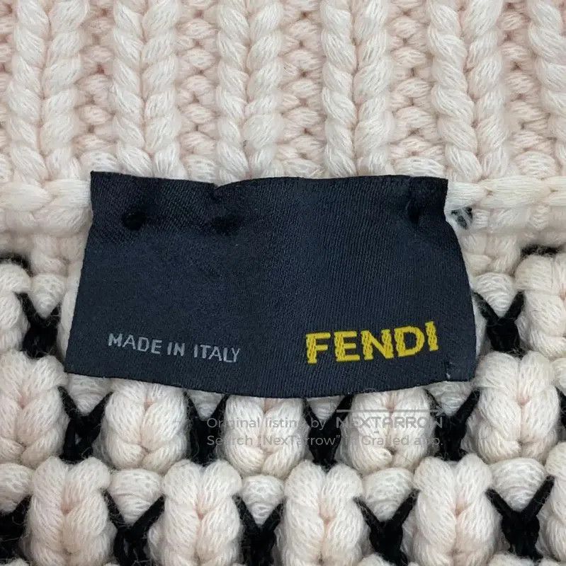 Fendi Fendi Color-Blocked Cotton Knitted Top for Women . Size M / US 6-8 / IT 42-44 - 4 Thumbnail
