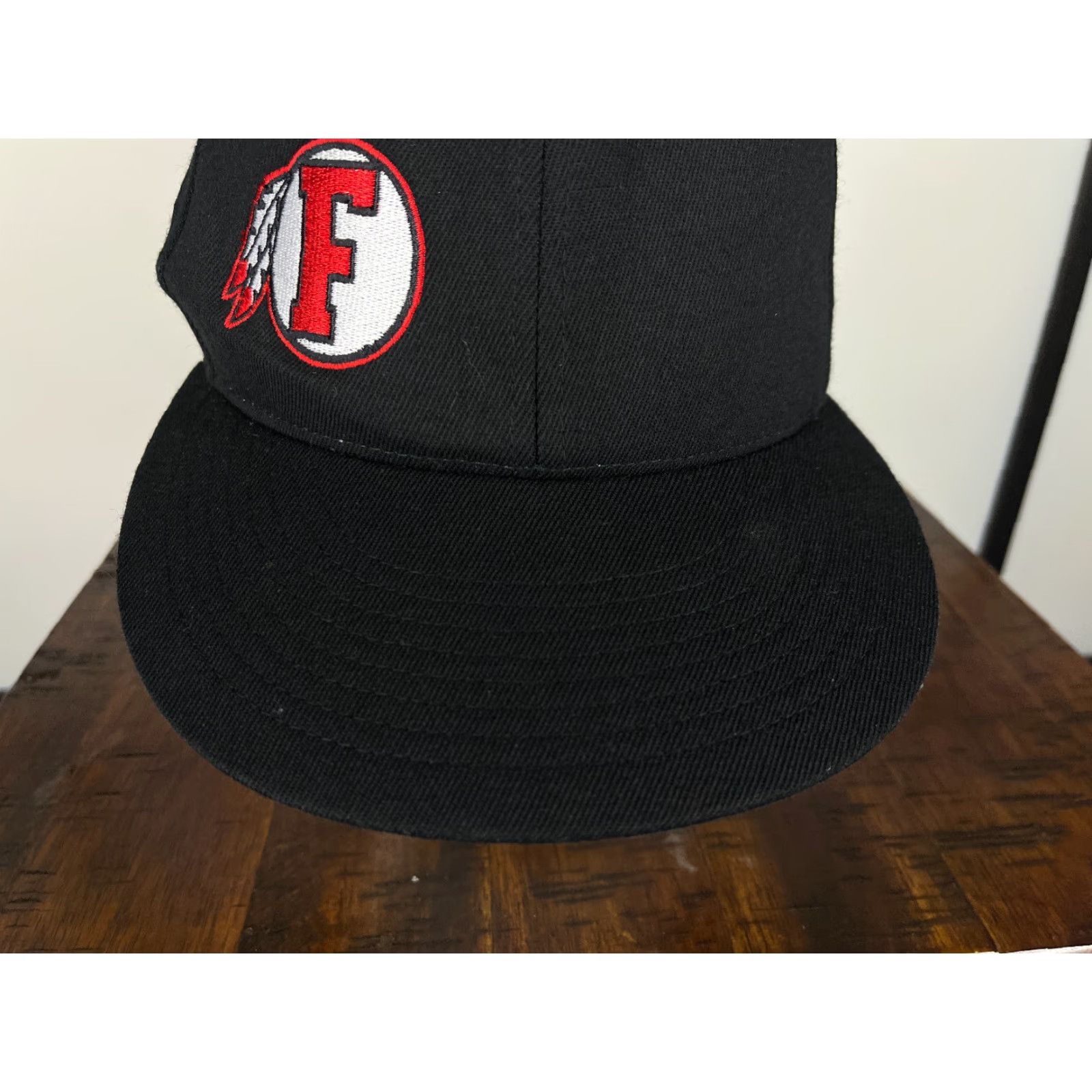 Vintage VINTAGE The Game Fallbrook High School Hat Cap Baseball Cap Fitted 7 1/4 Adult Black Wool Blend Logo School Mens Size ONE SIZE - 4 Thumbnail