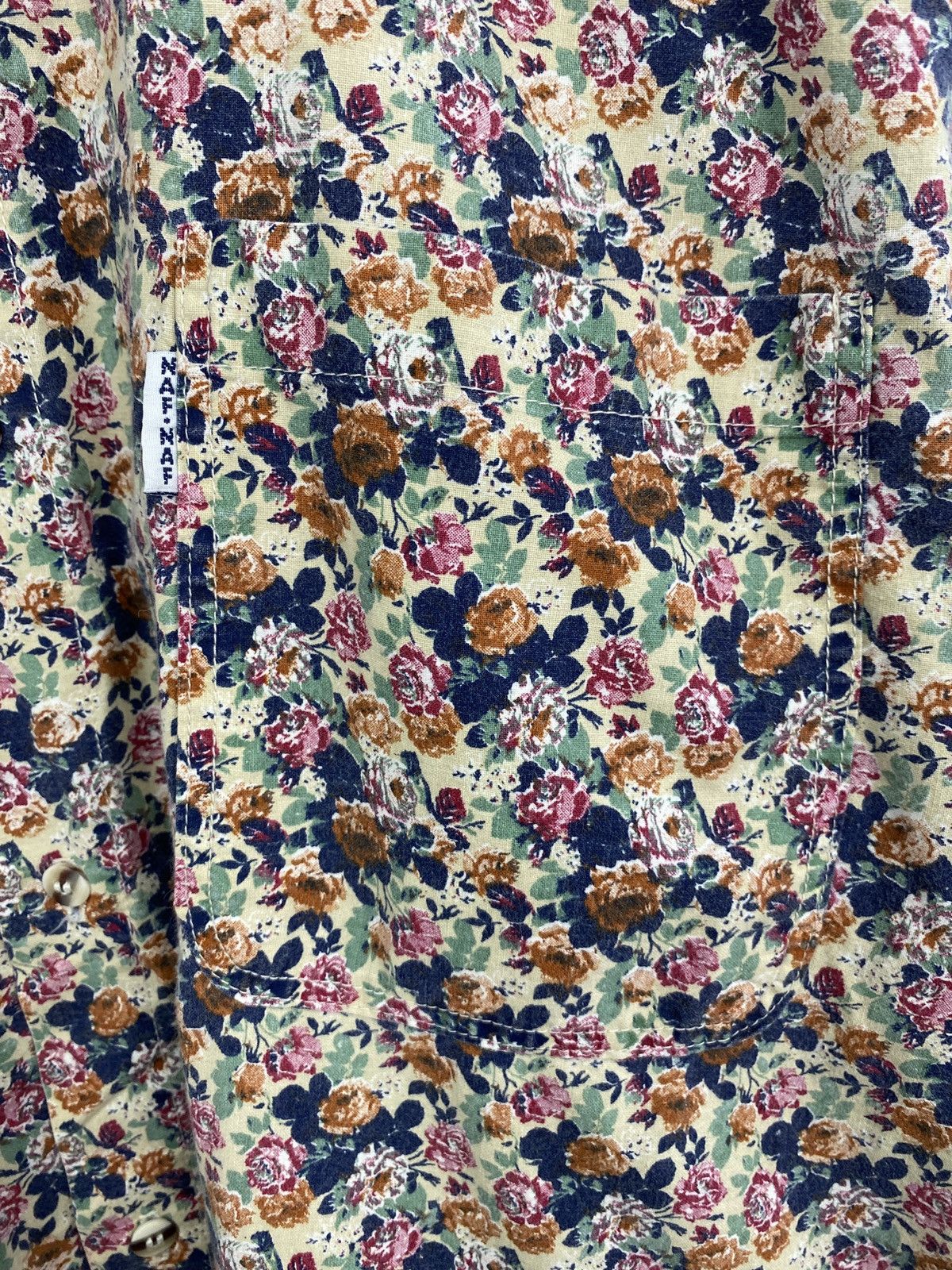 Designer 🇫🇷 Vintage 80s NAF NAF Paris Floral Shirt Made In France Rare Size M / US 6-8 / IT 42-44 - 4 Thumbnail